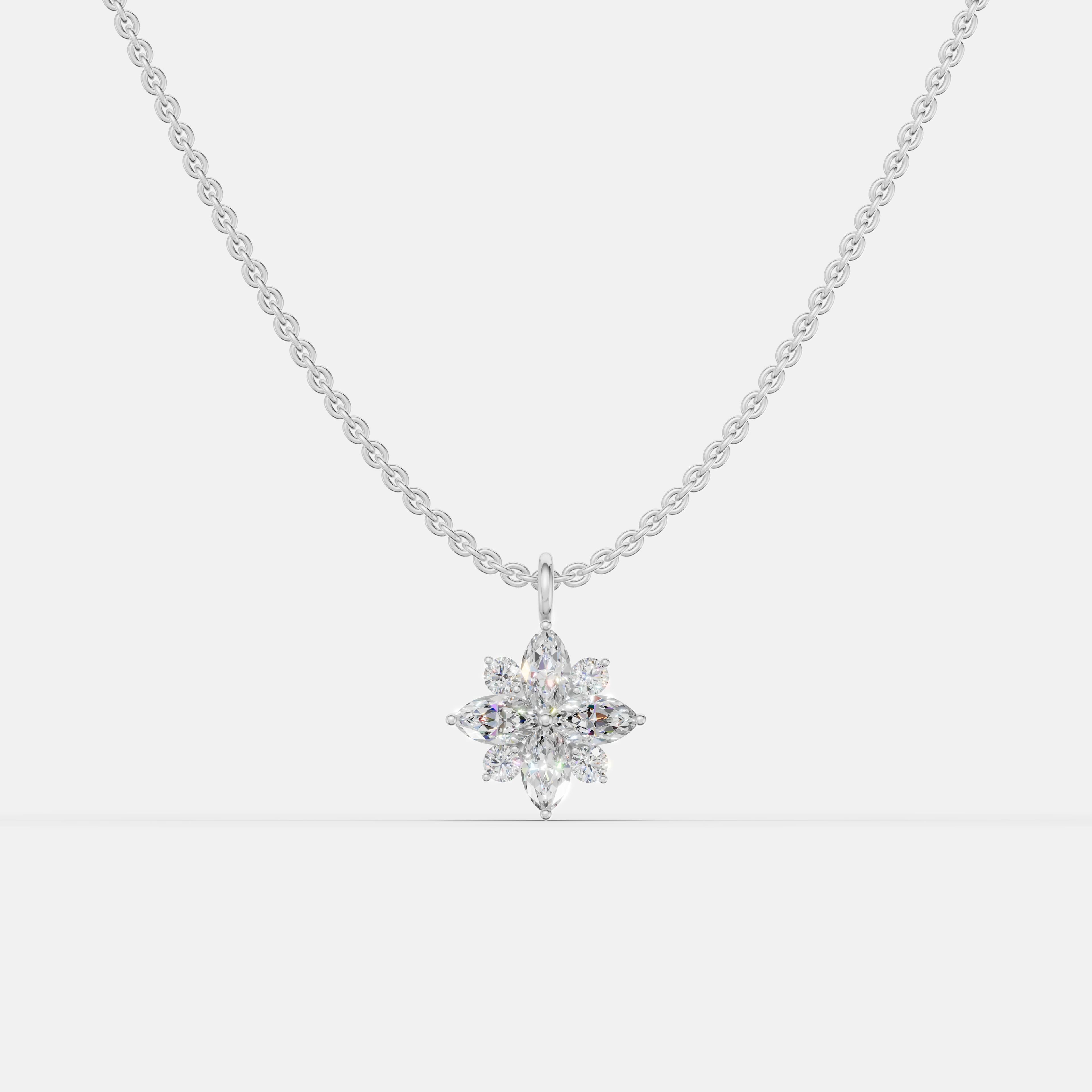 Ruby Flower Necklace