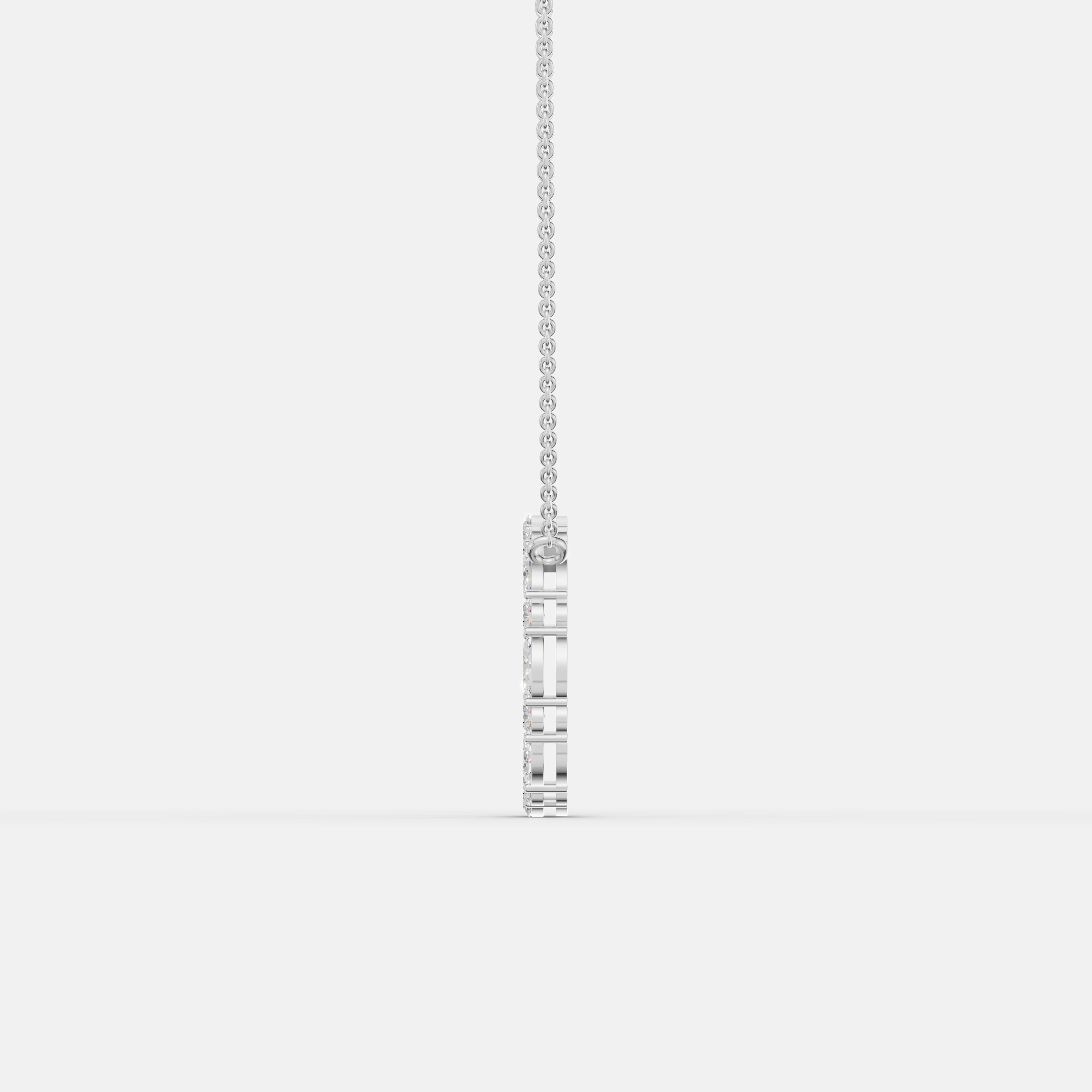 Blue Eternity Circle Diamond Necklace - 4