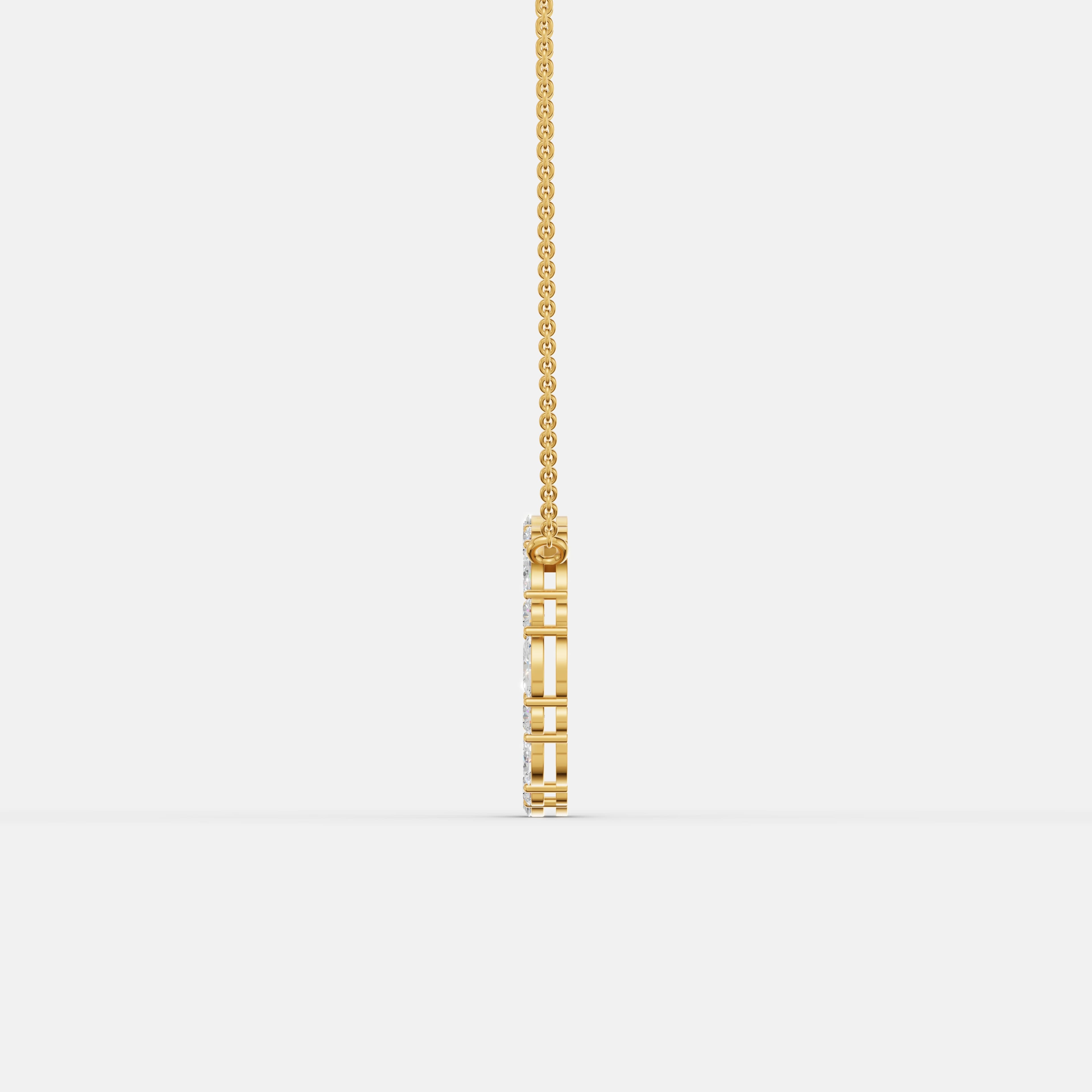 Blue Eternity Circle Diamond Necklace - 4
