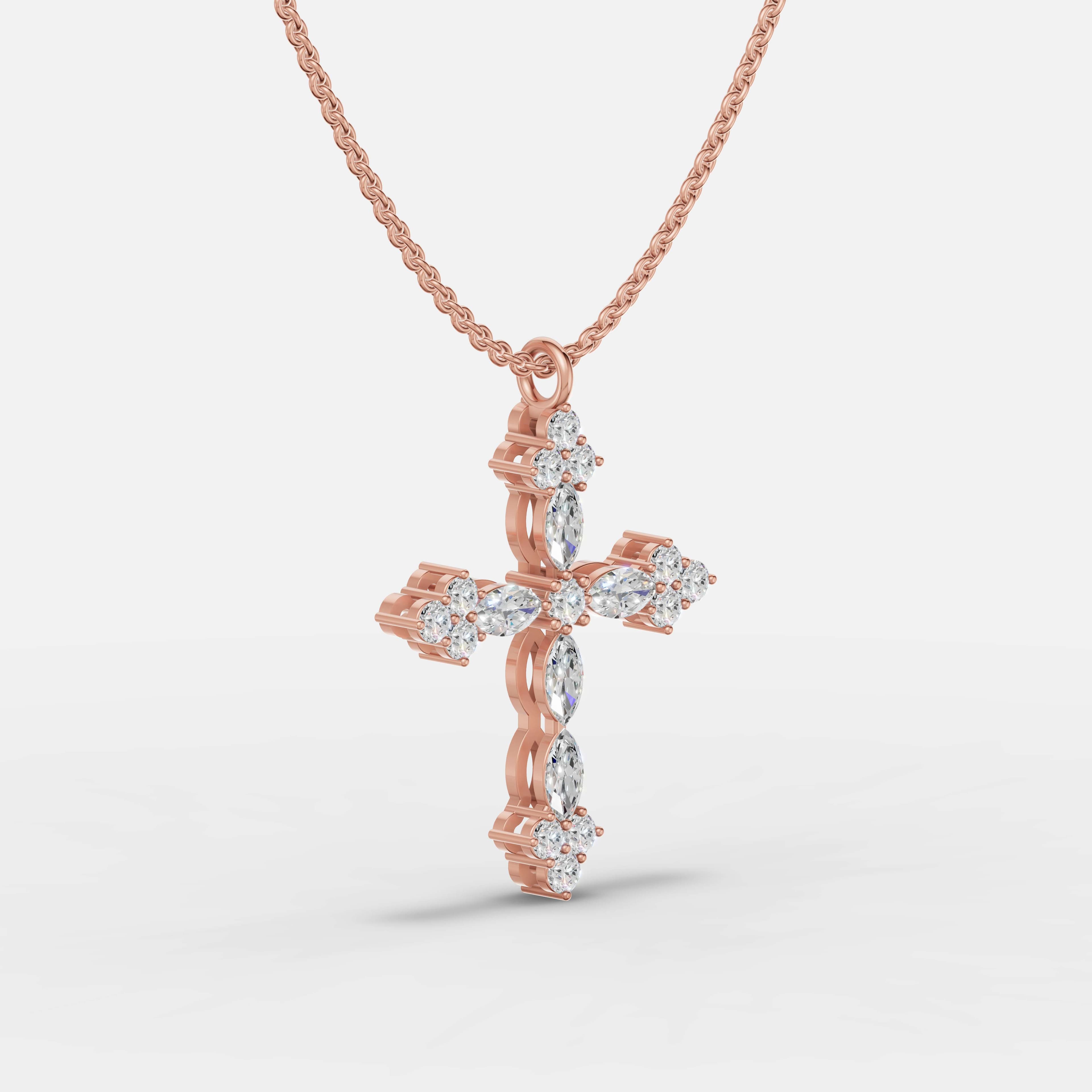 Faith Diamond Cross Pendant - 2