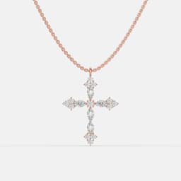 Faith Diamond Cross Pendant - View 1