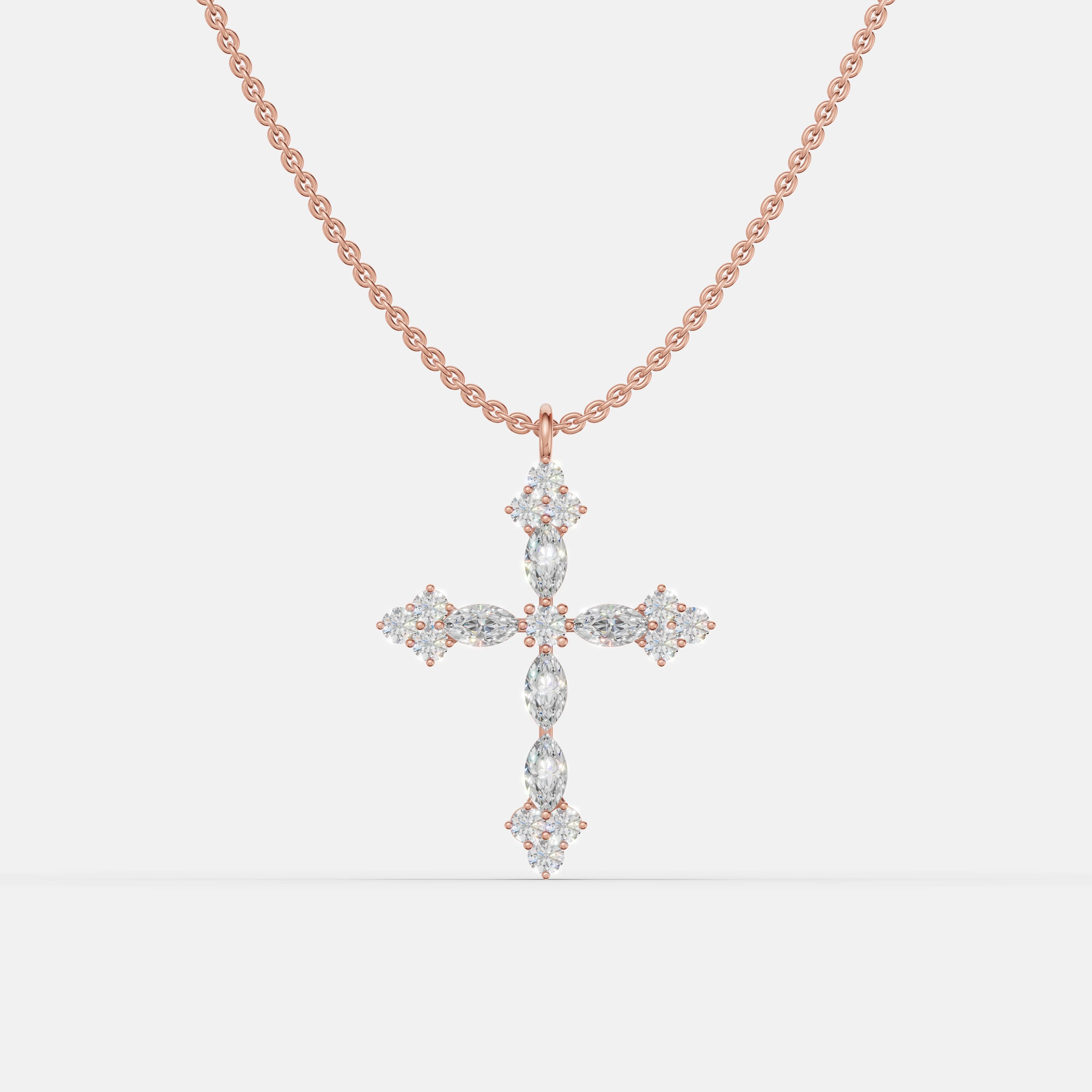 Faith Diamond Cross Pendant - 1