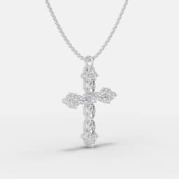 Faith Diamond Cross Pendant - View 2