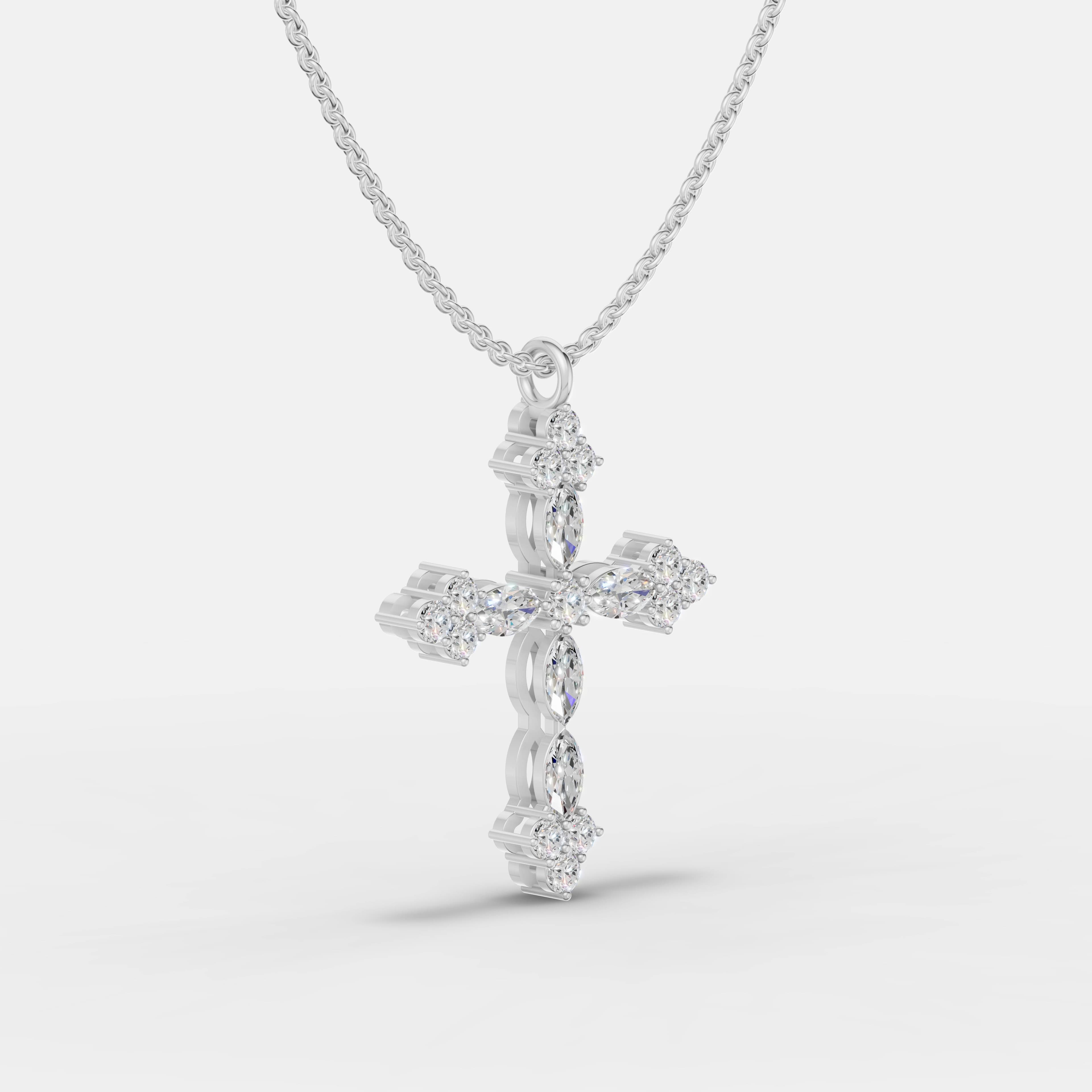 Faith Diamond Cross Pendant - 2