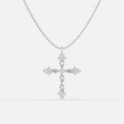 Faith Diamond Cross Pendant - View 1