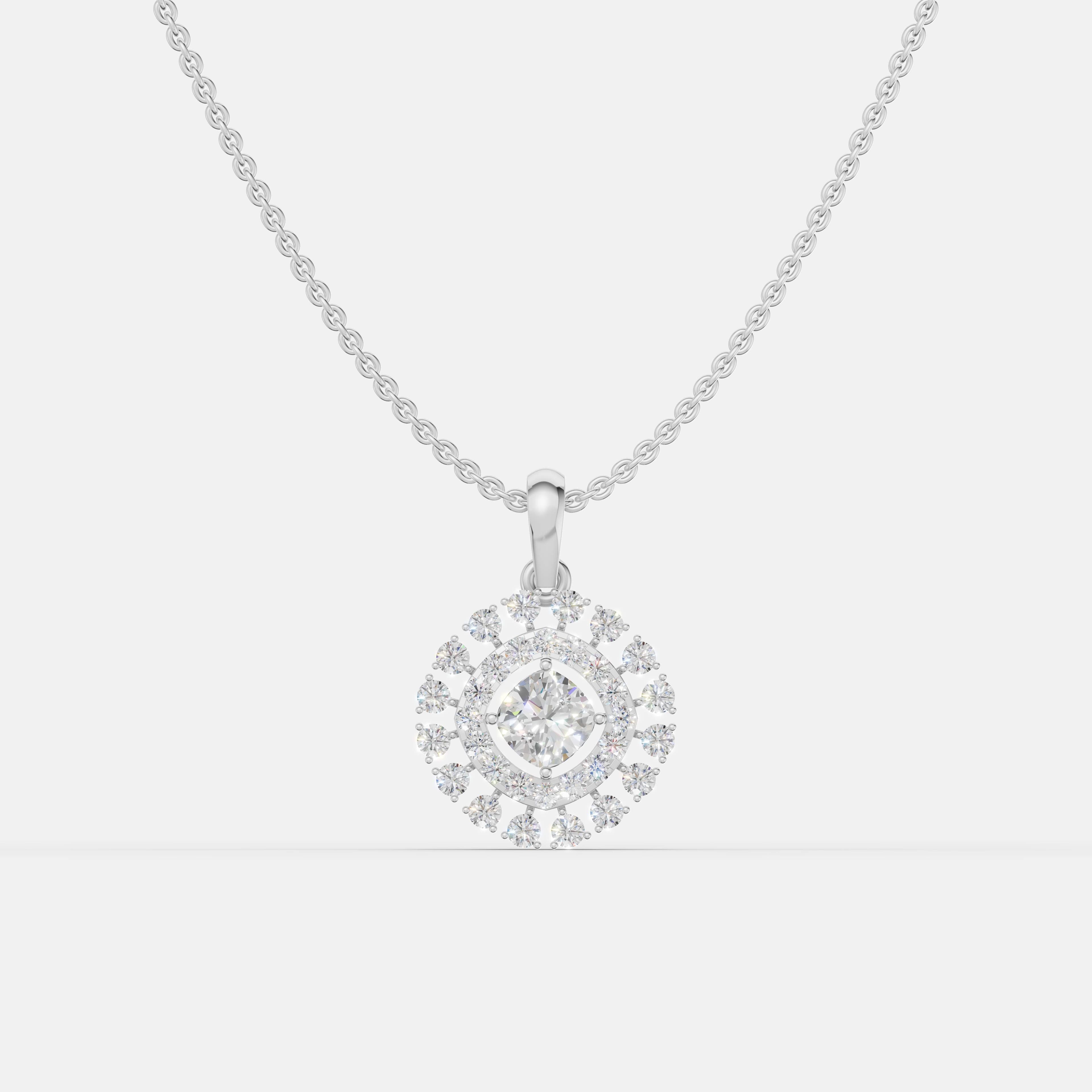 Regal Emerald Diamond Pendant