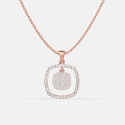 Radiant Soft Corner Diamond Pendant - View 1
