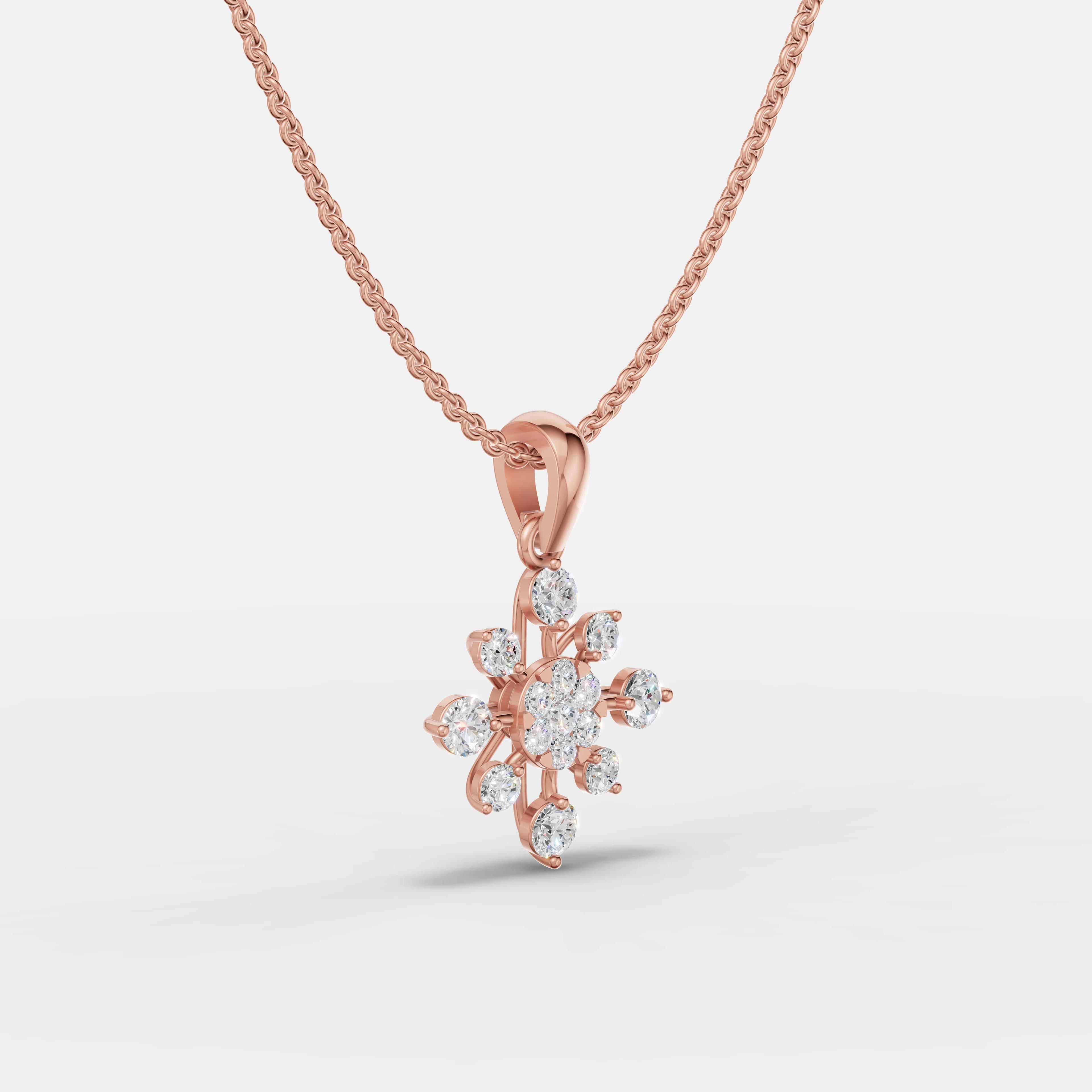 Snowflake Diamond Pendant - 2