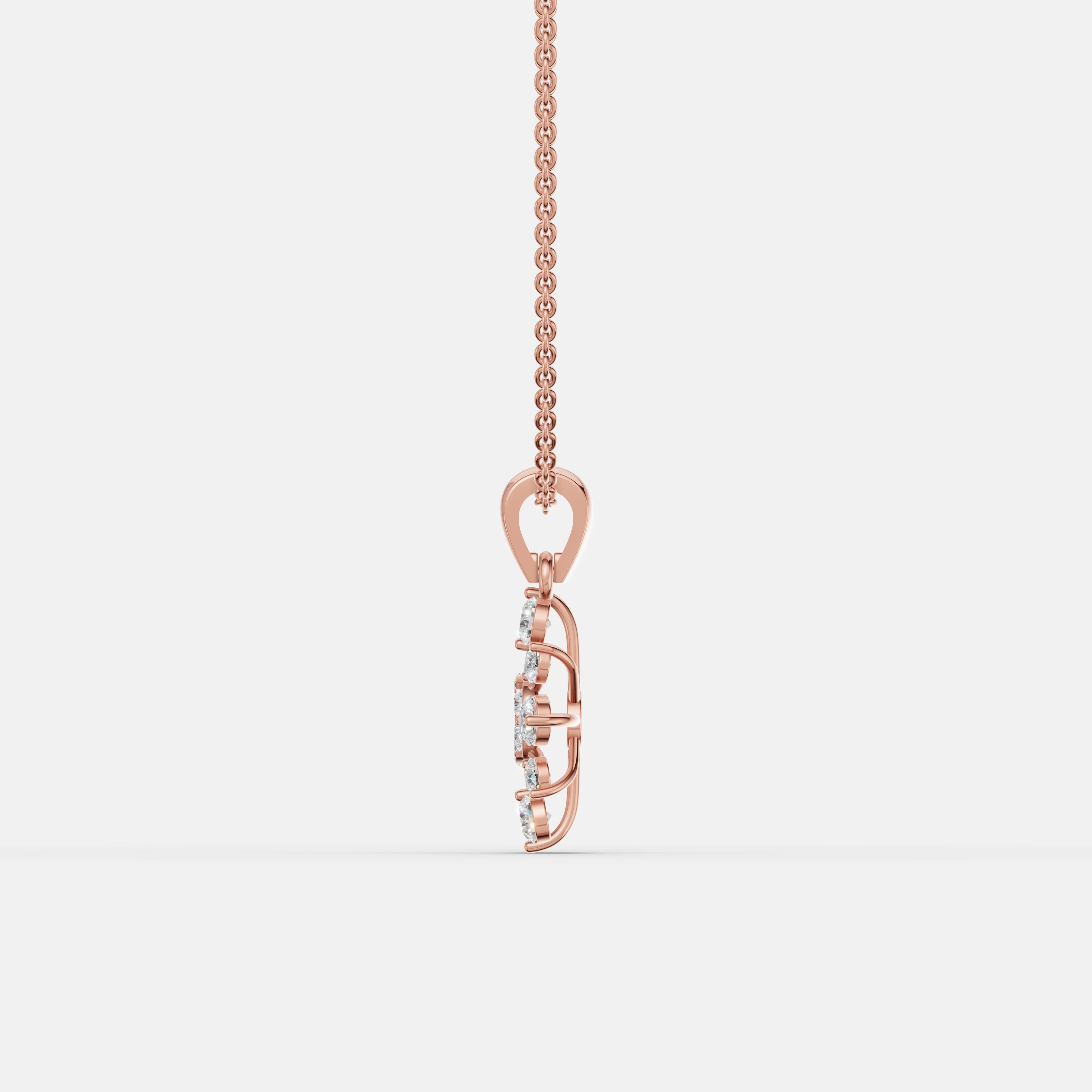 Snowflake Diamond Pendant - 4