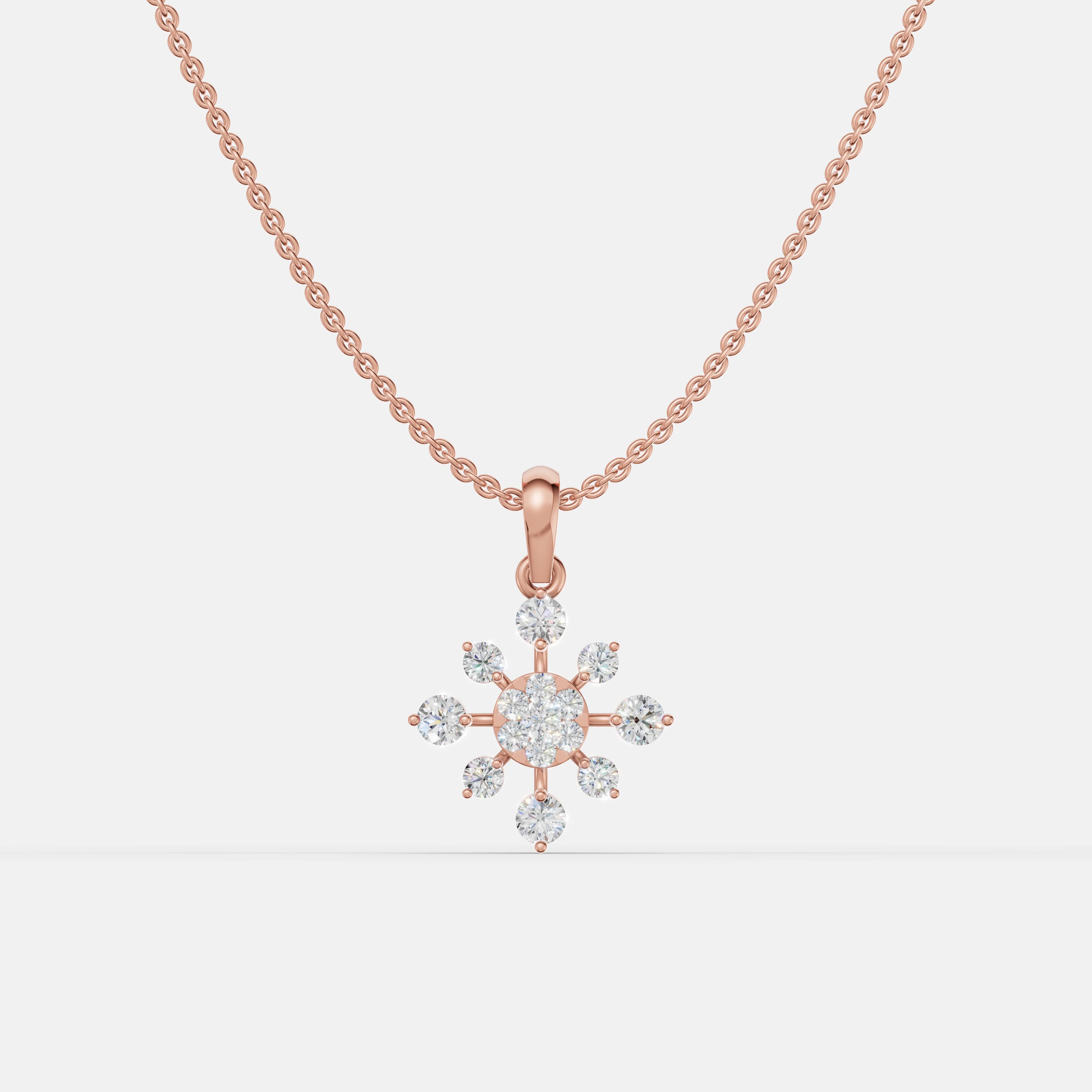 Snowflake Diamond Pendant - 1