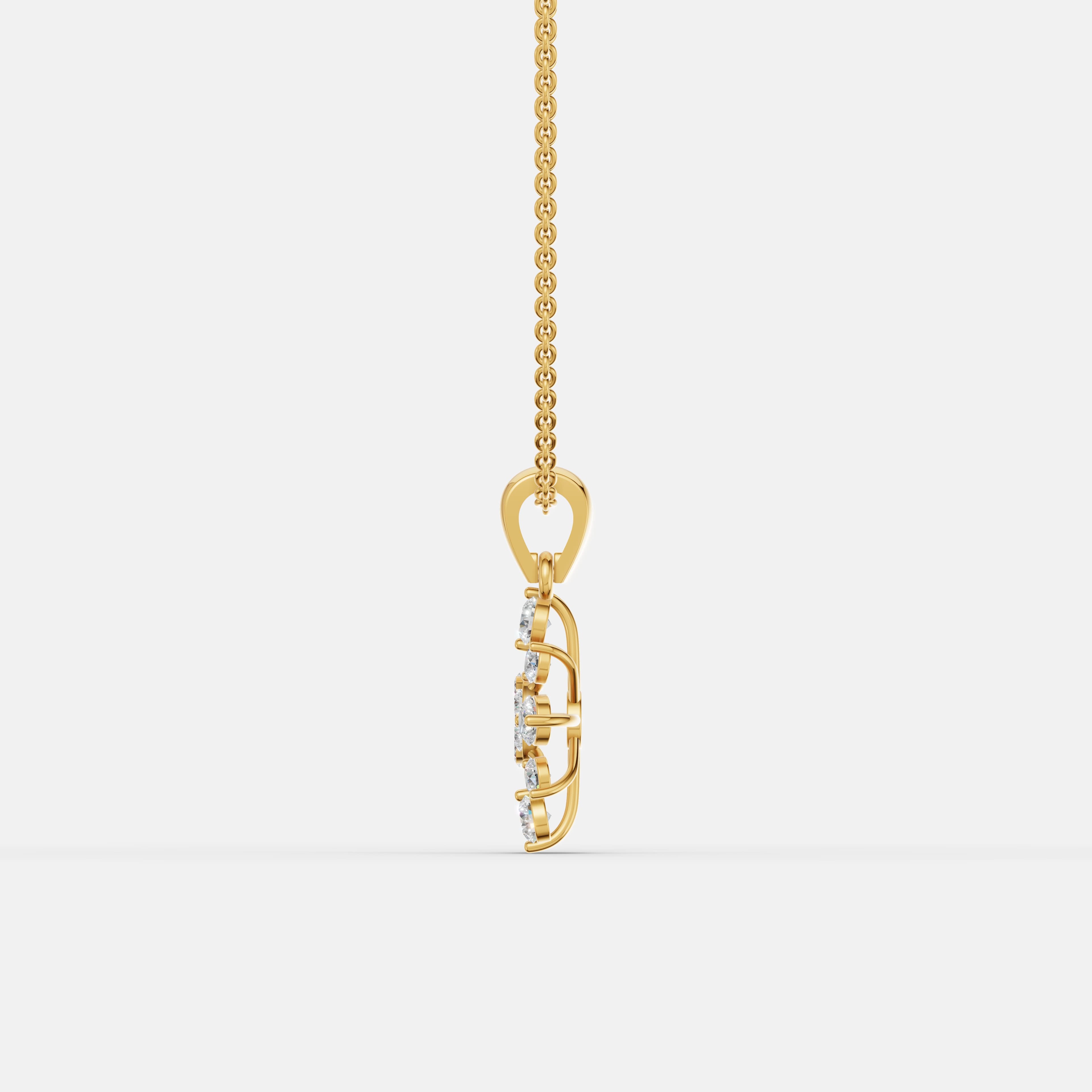 Snowflake Diamond Pendant - 4