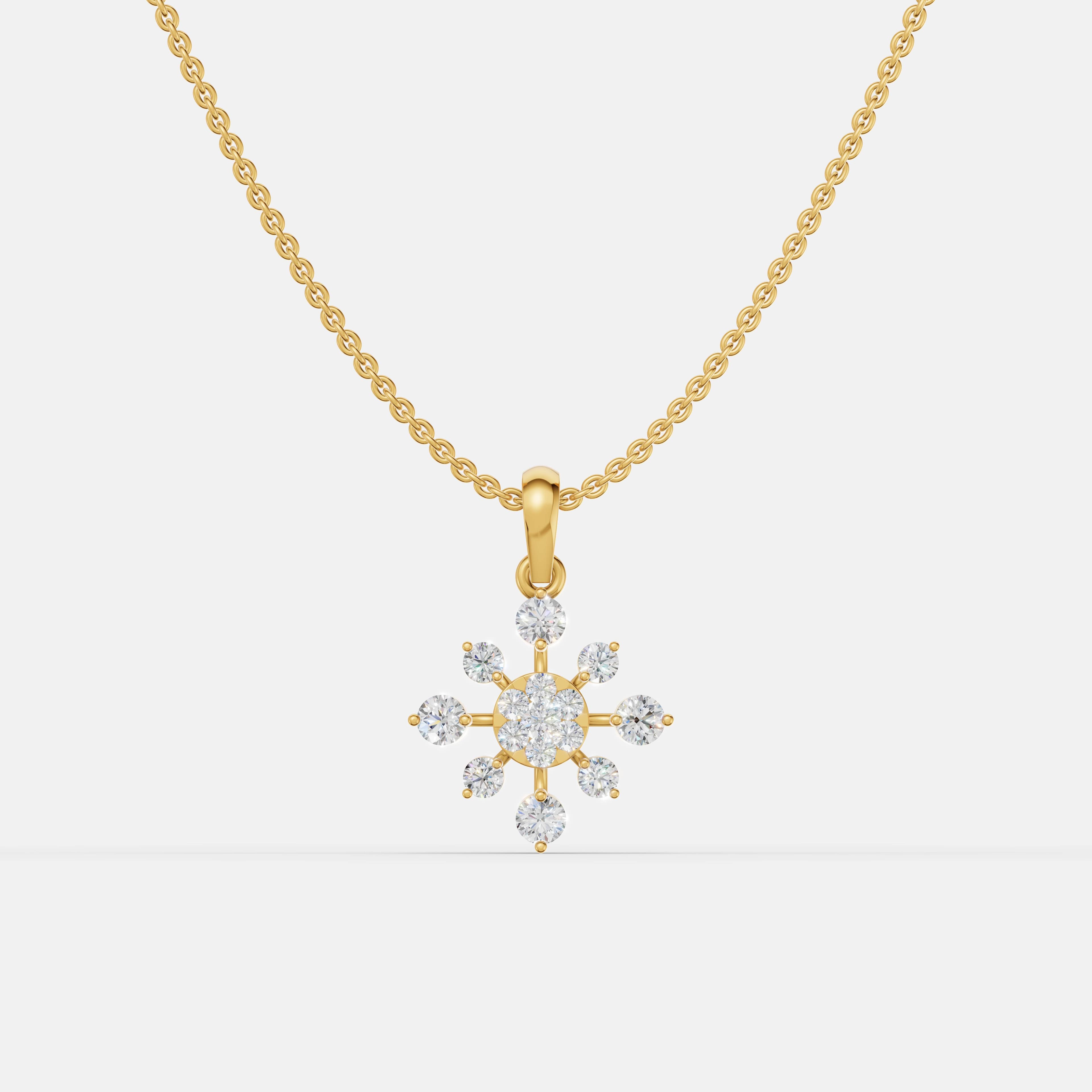 Snowflake Diamond Pendant