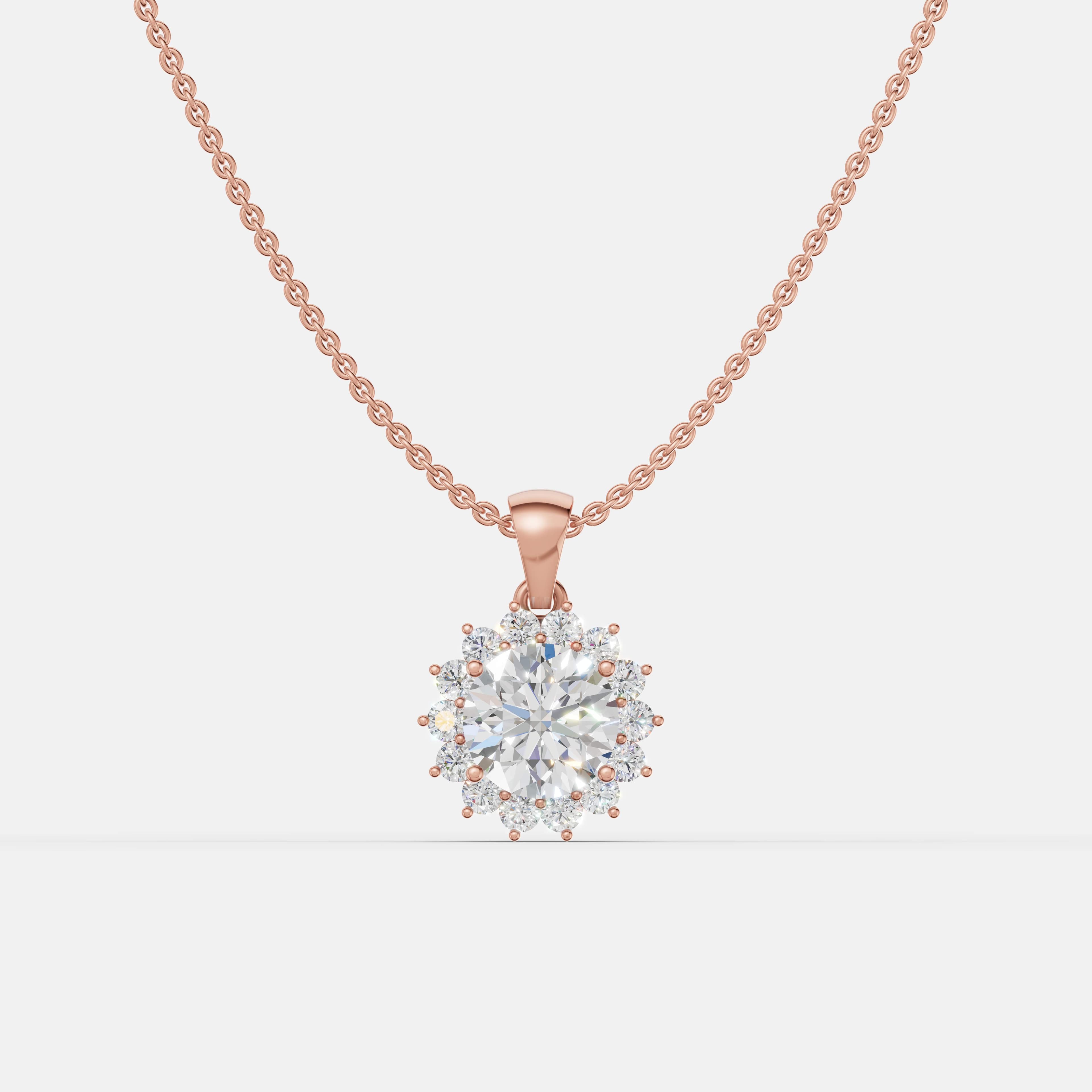 Sunburst Diamond Pendant - 1