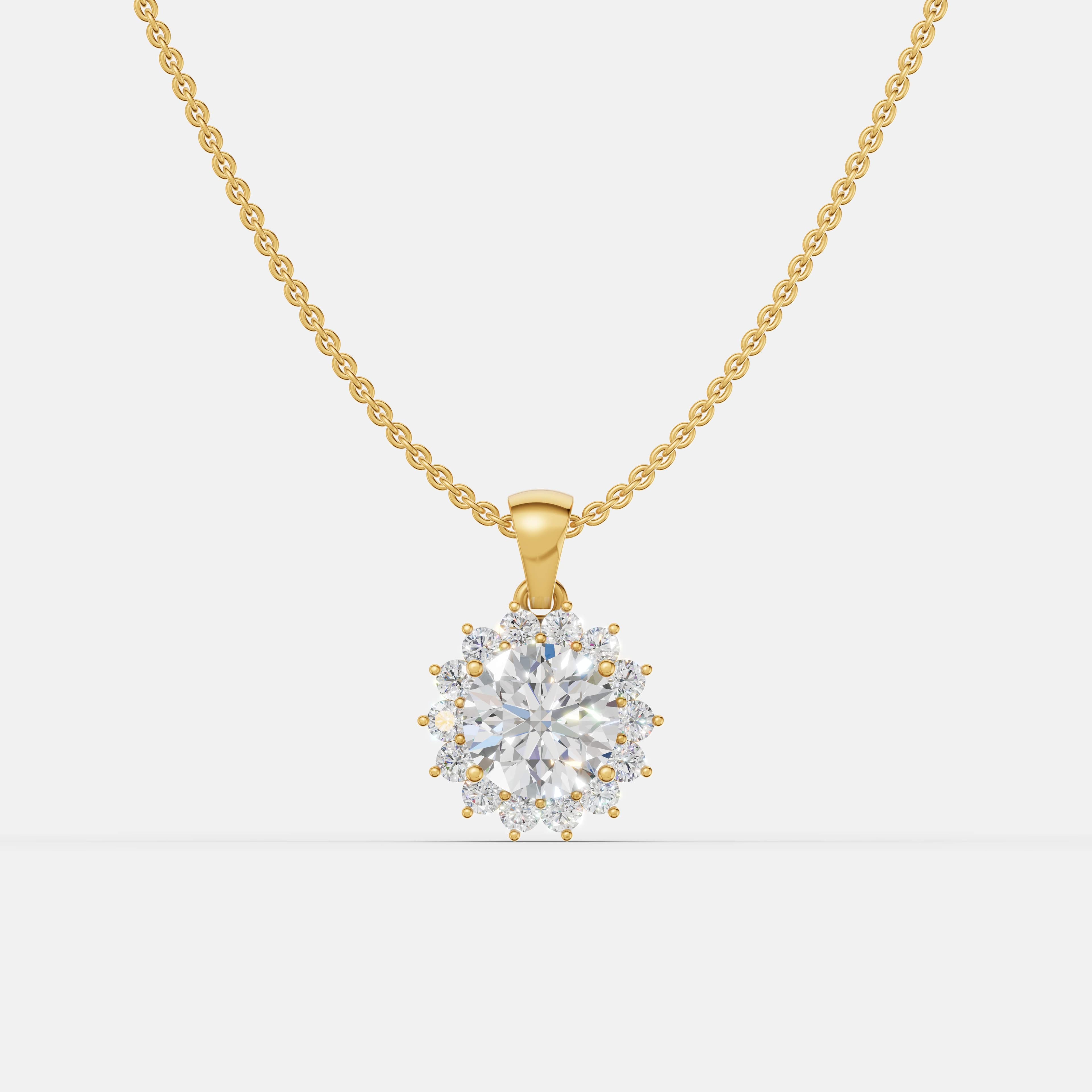 Sunburst Diamond Pendant