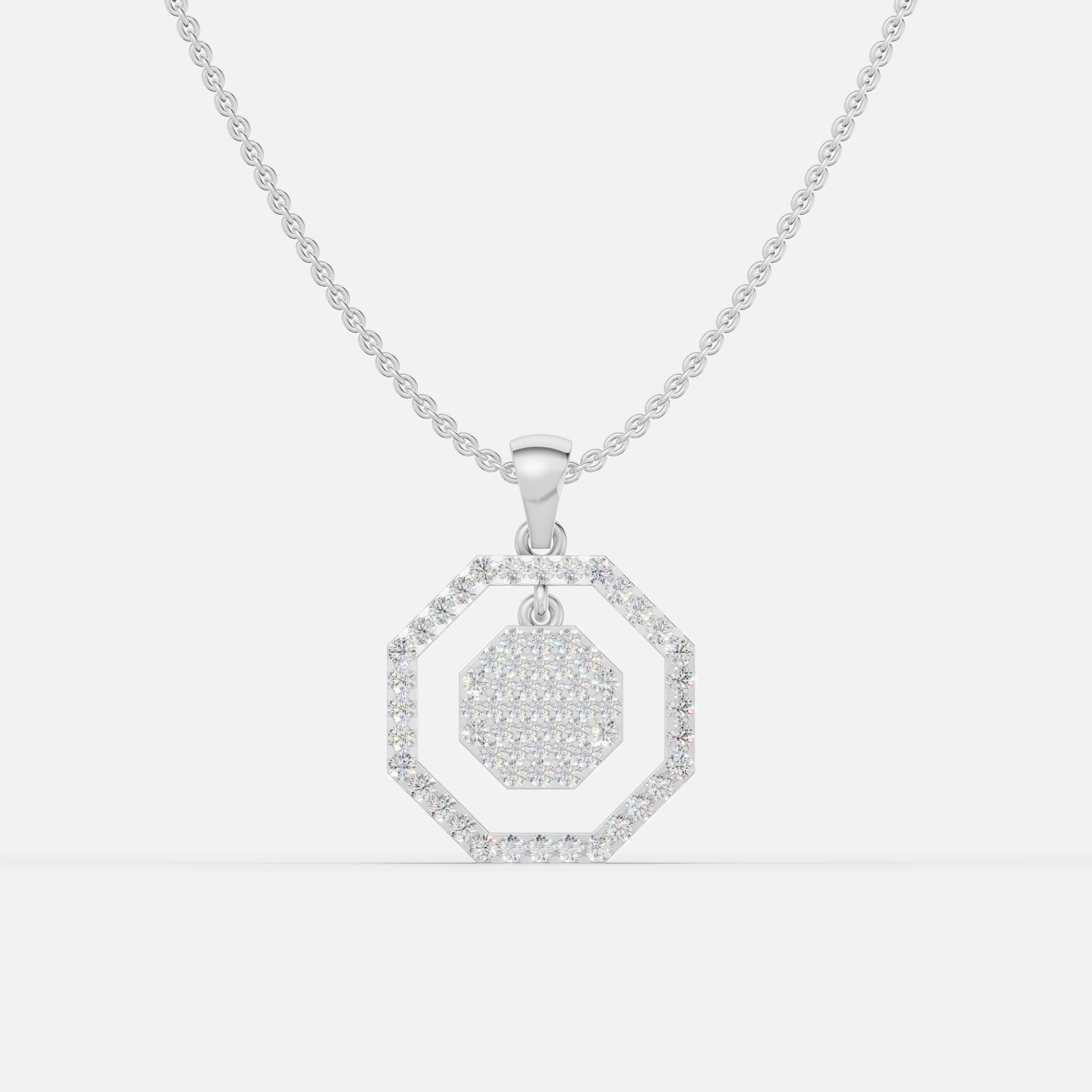 Radiant Octa Diamond Pendant