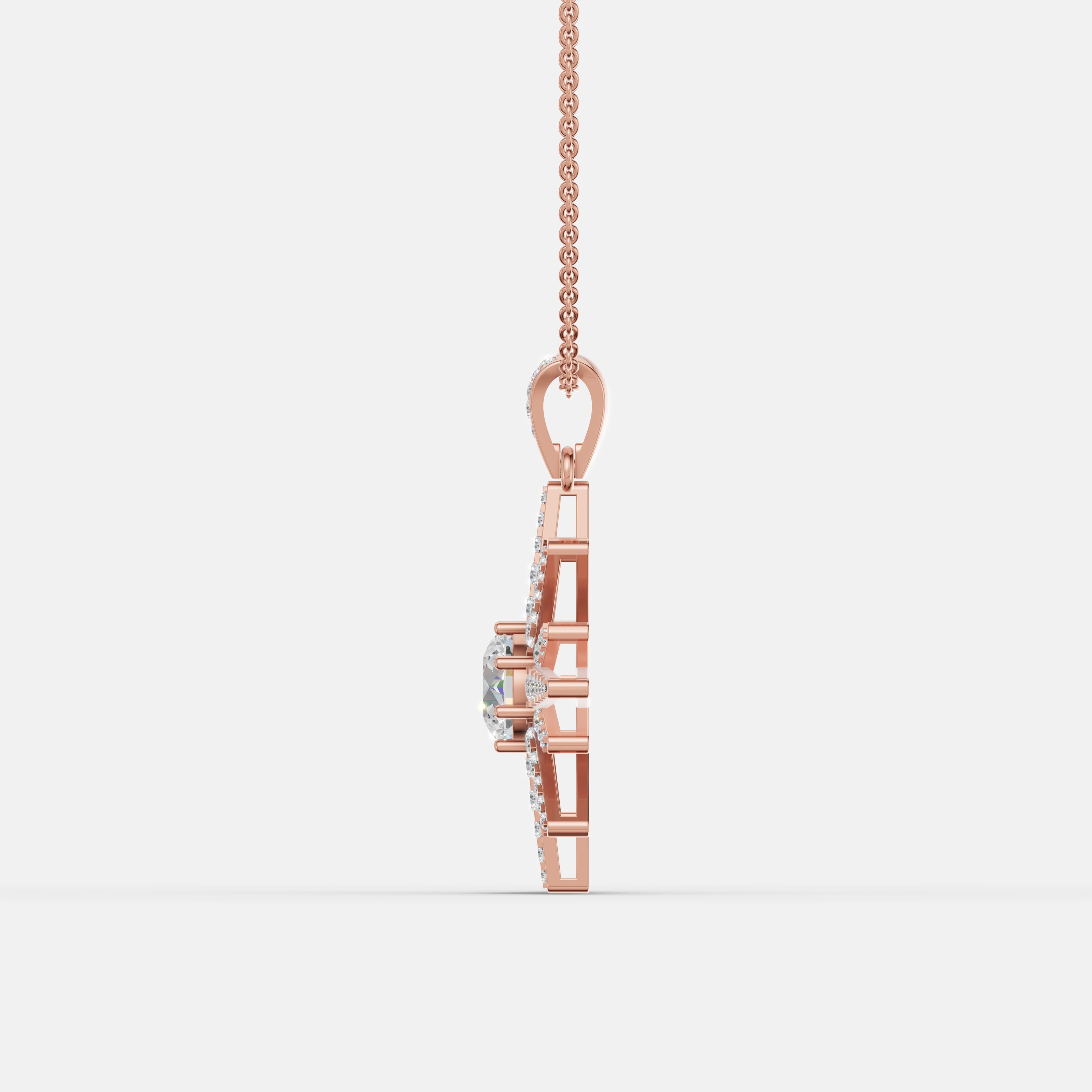 Solar Glow Diamond Pendant - 4