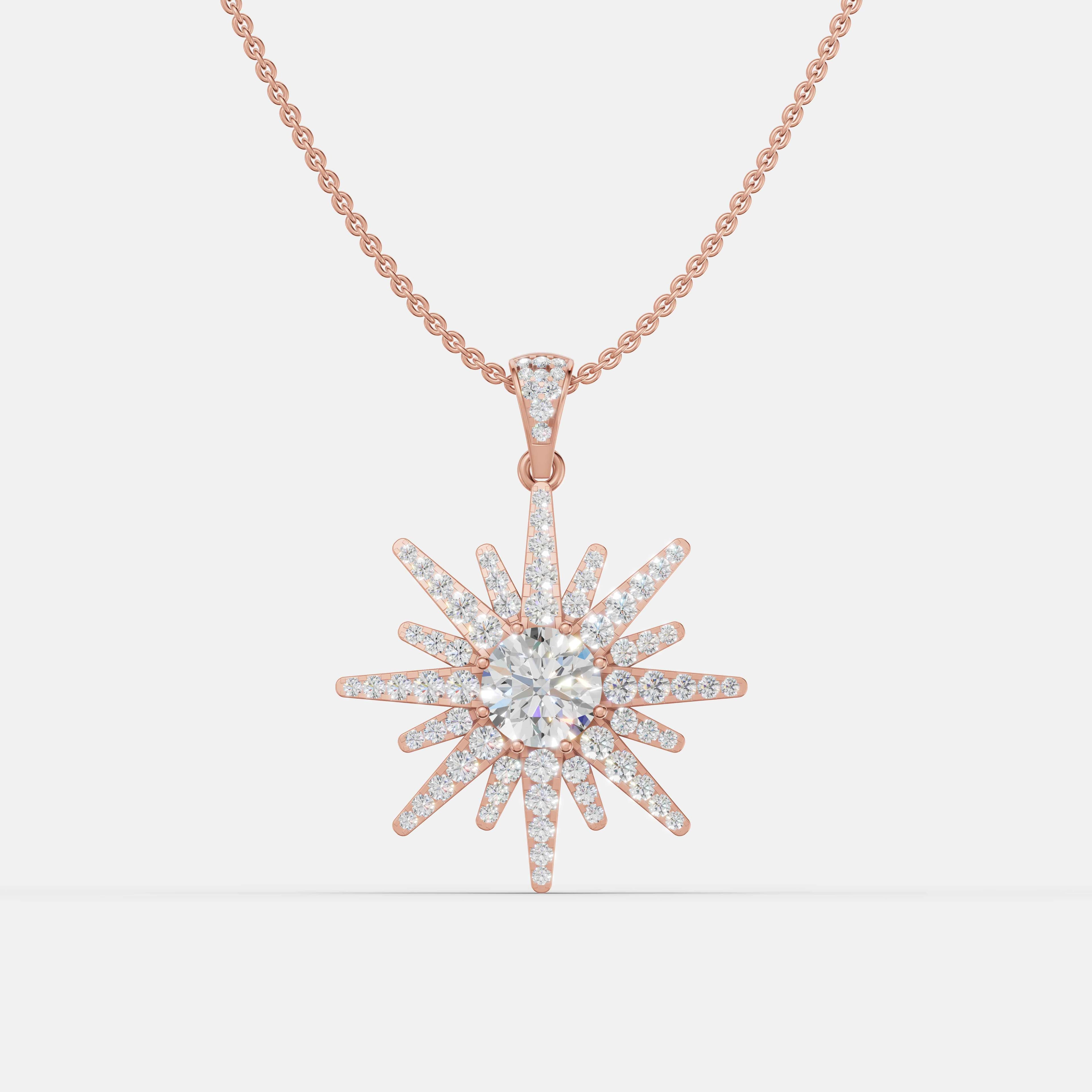 Solar Glow Diamond Pendant - 1