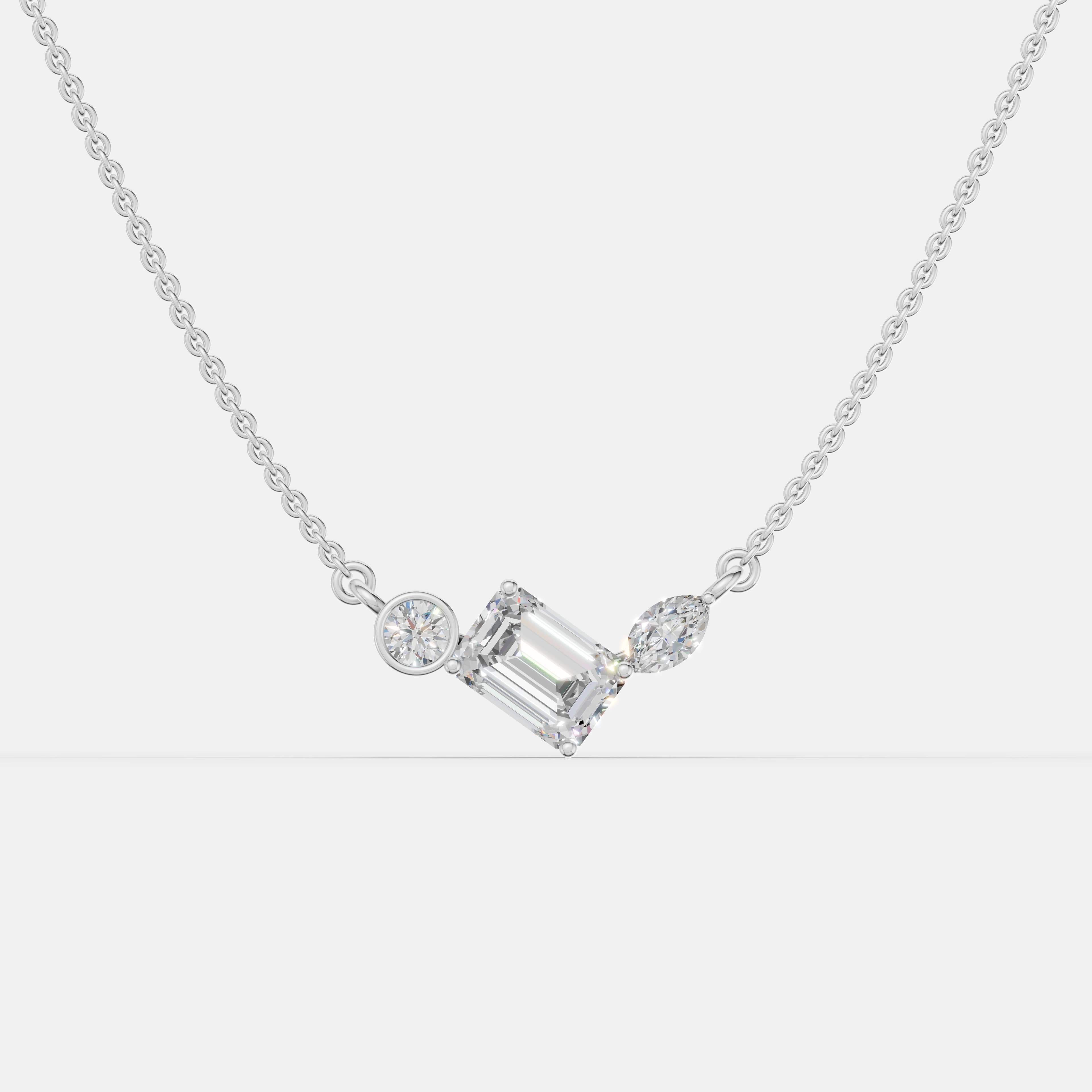 Asymmetry Diamond Pendant