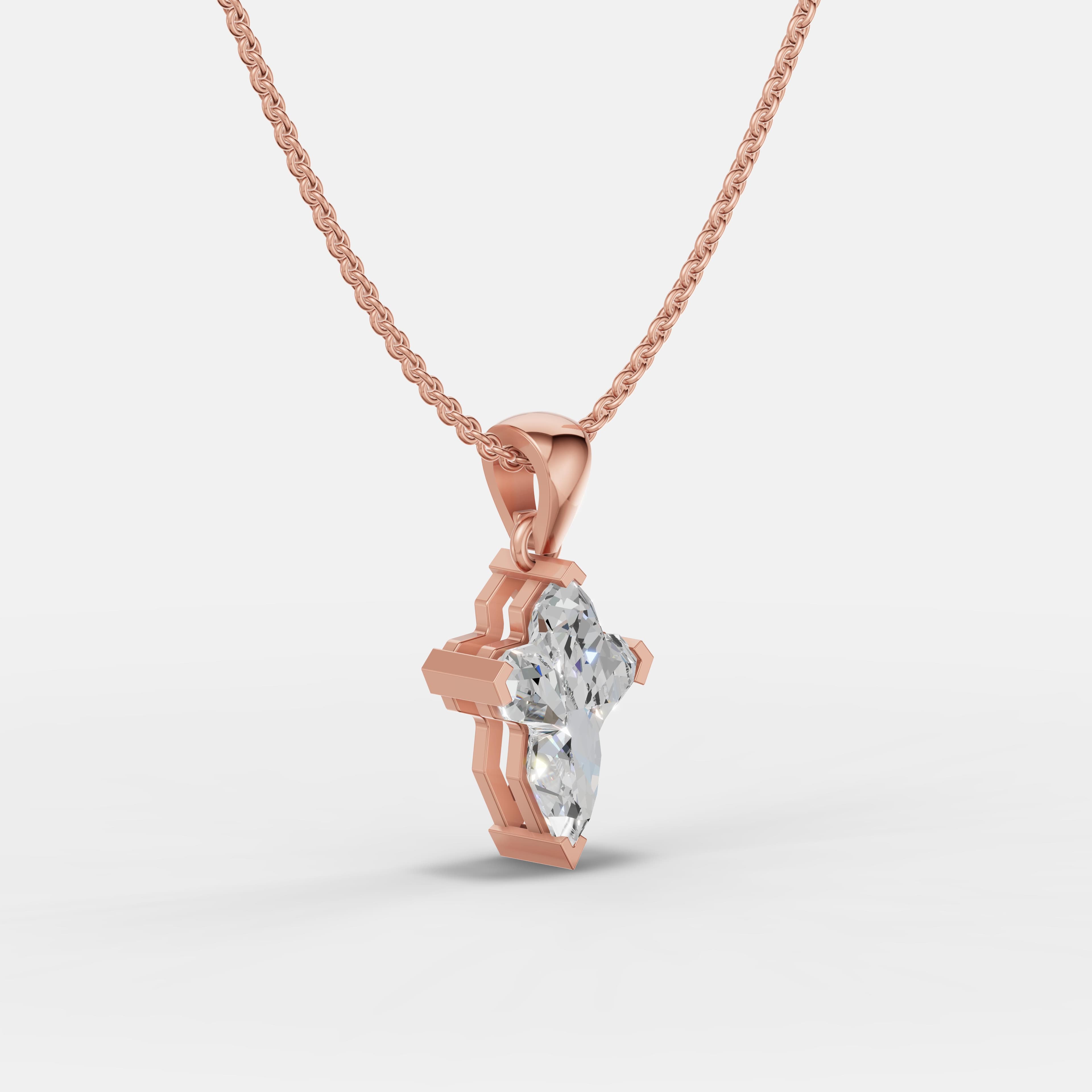 Sculpted Light: The Pillar Cross Pendant - 2