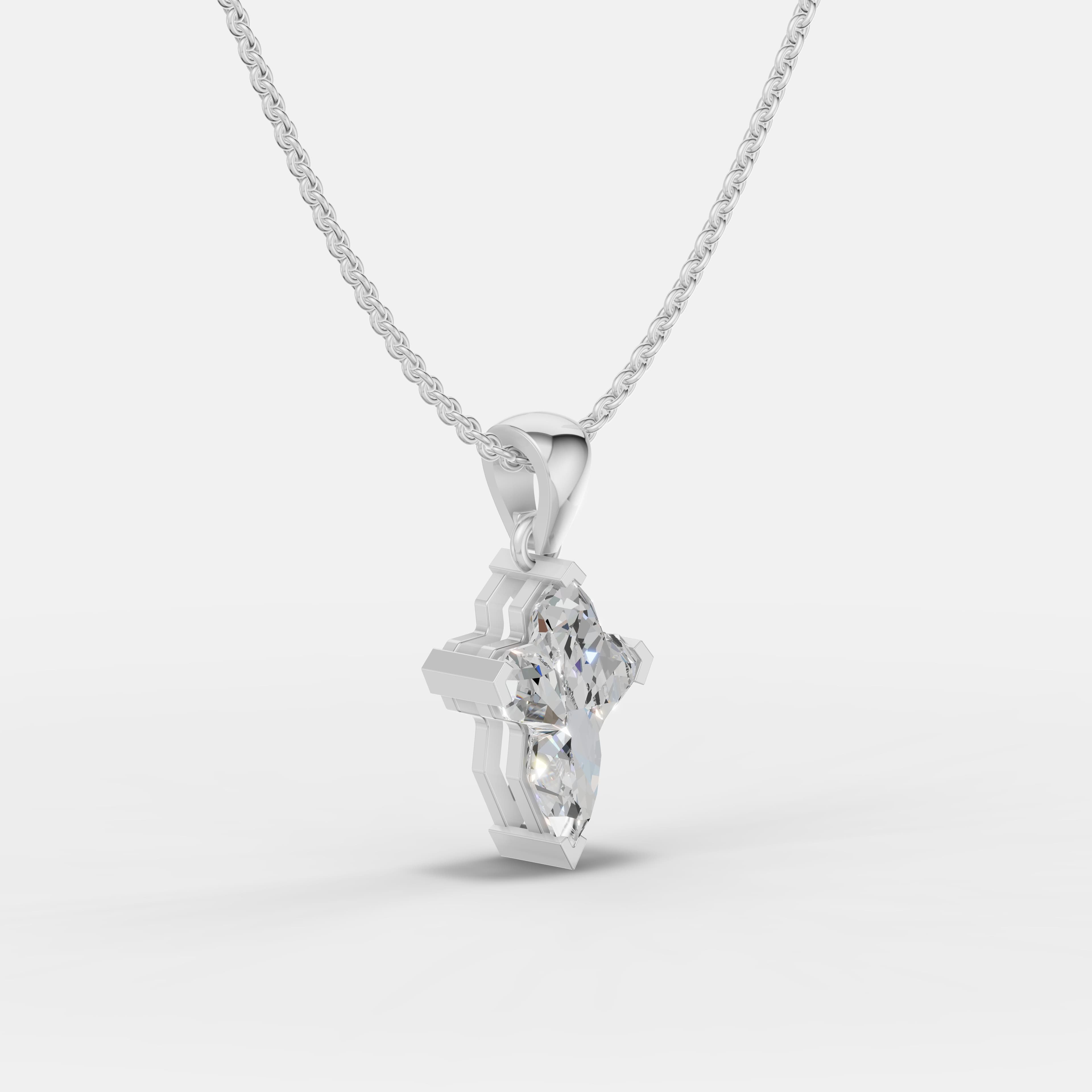 Sculpted Light: The Pillar Cross Pendant - 2