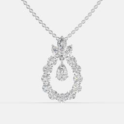 Silverline Teardrop Diamond Pendant - View 1