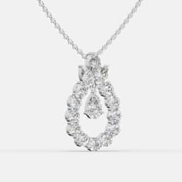 Silverline Teardrop Diamond Pendant - View 2