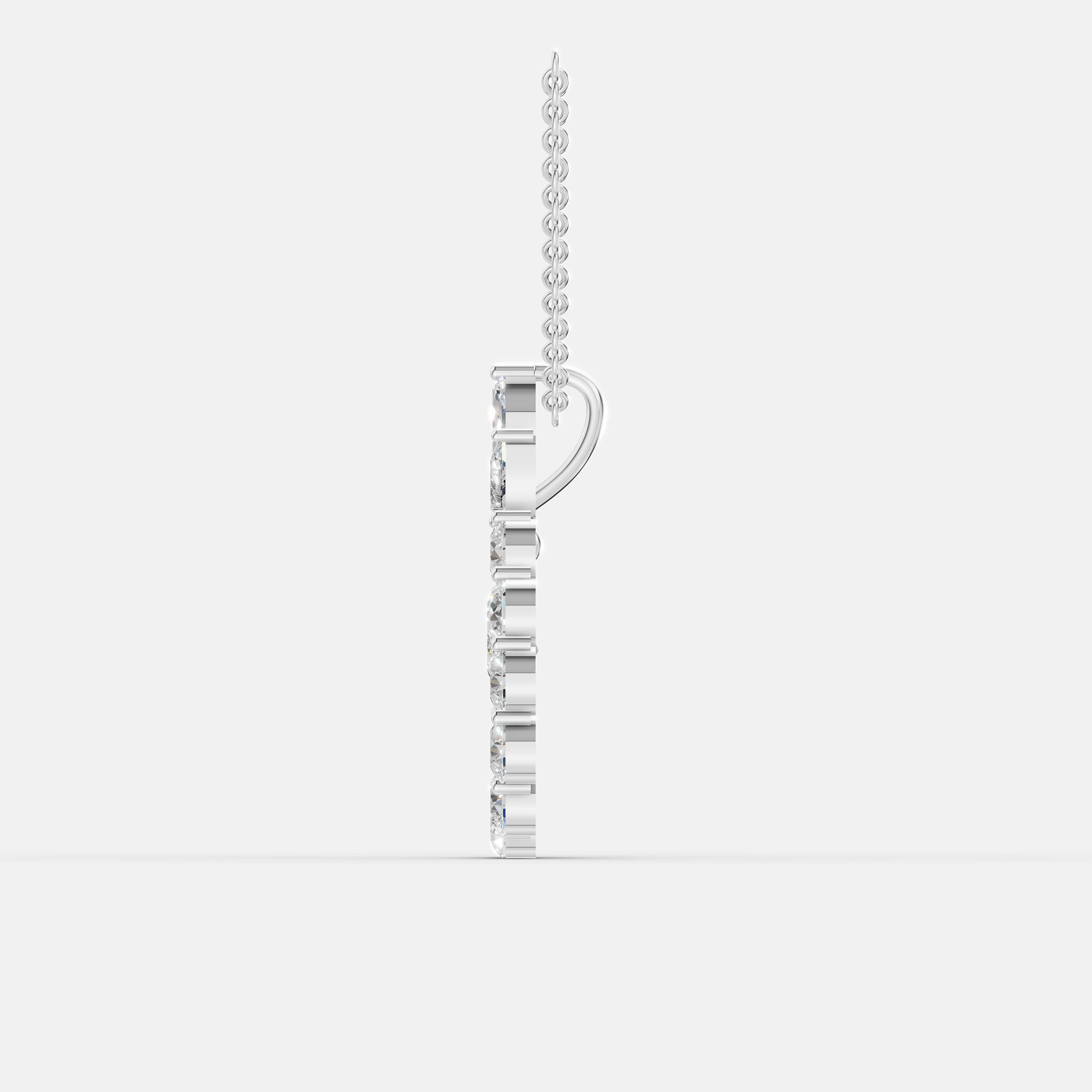 Silverline Teardrop Diamond Pendant - 4