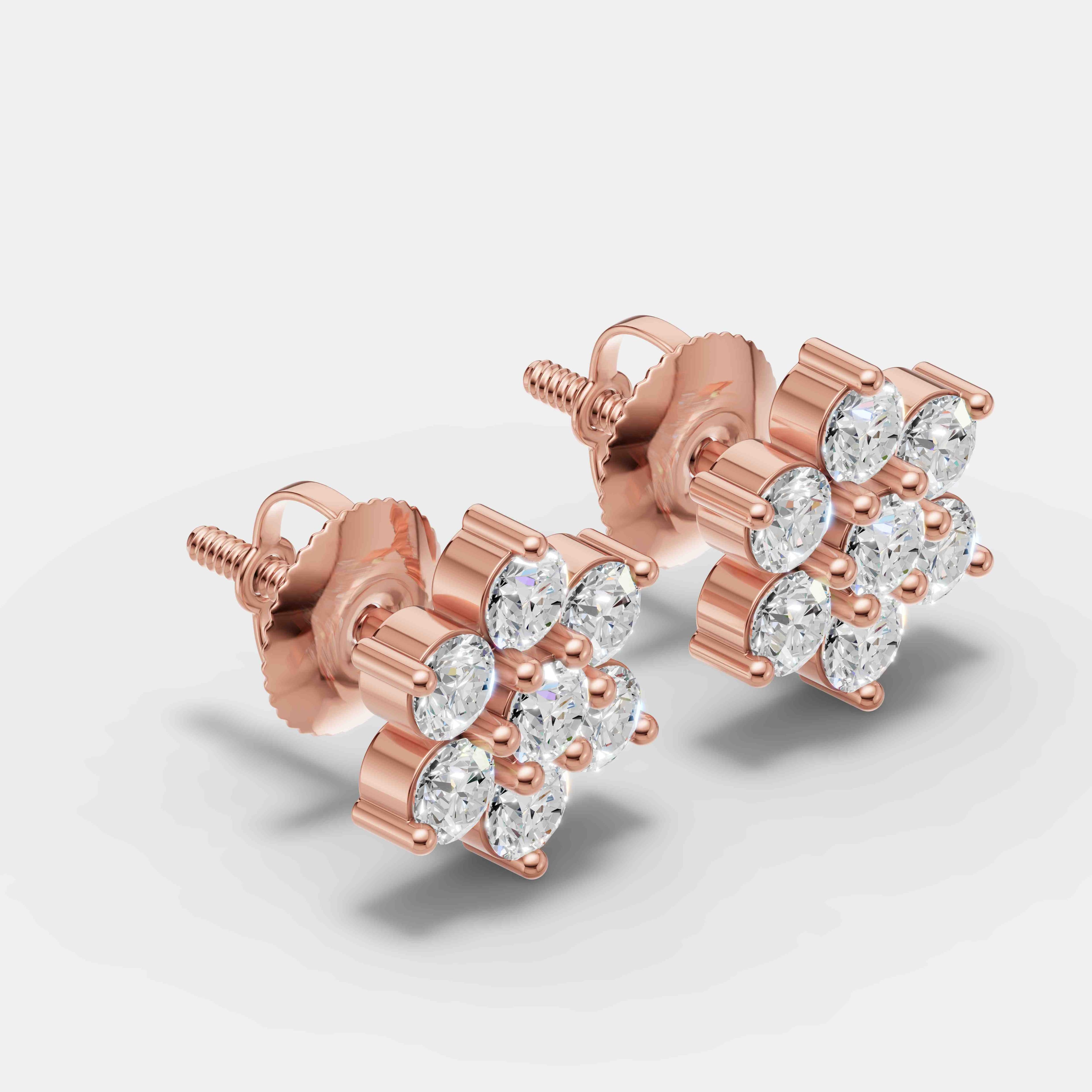 Bloom Diamond Studs - 2