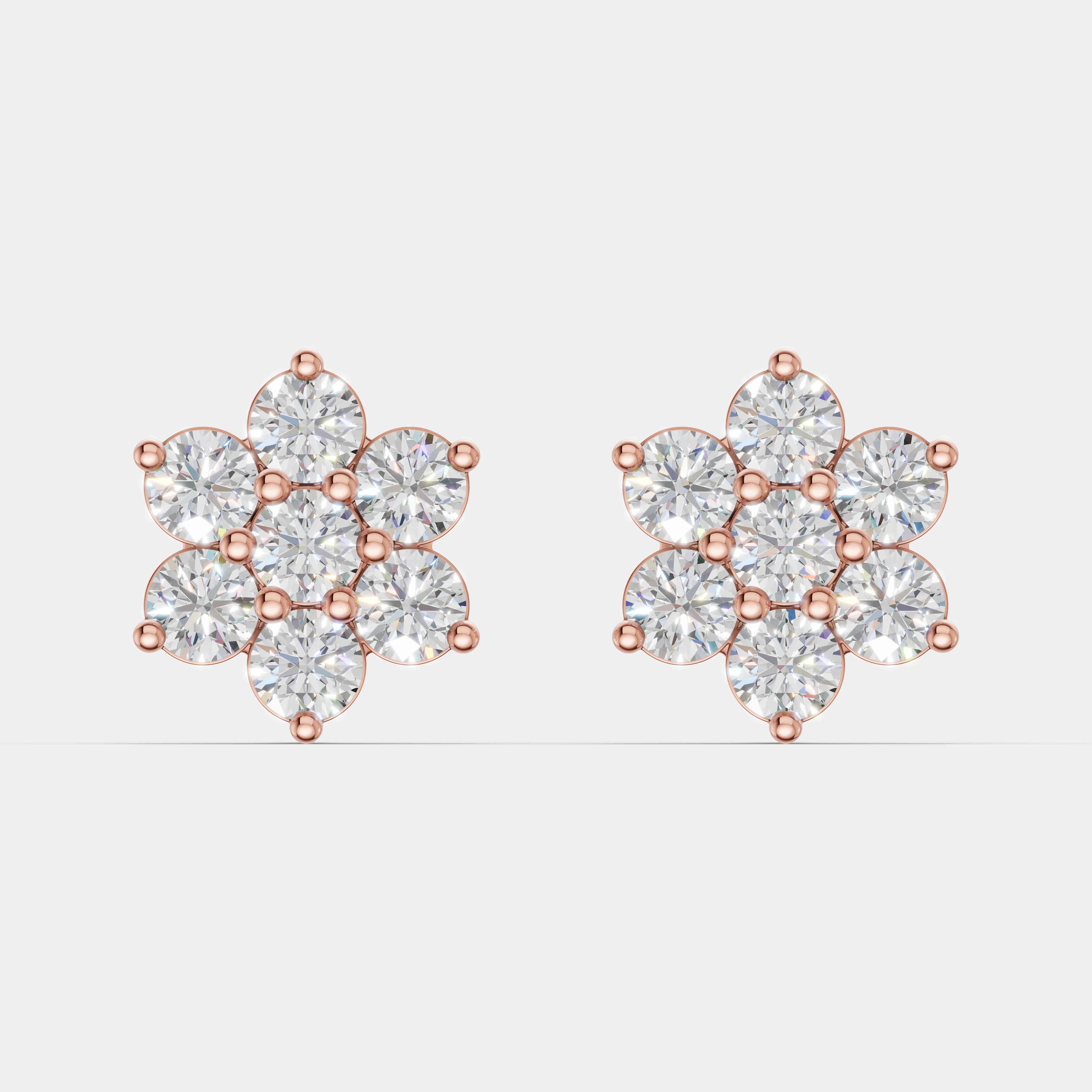Bloom Diamond Studs - 1