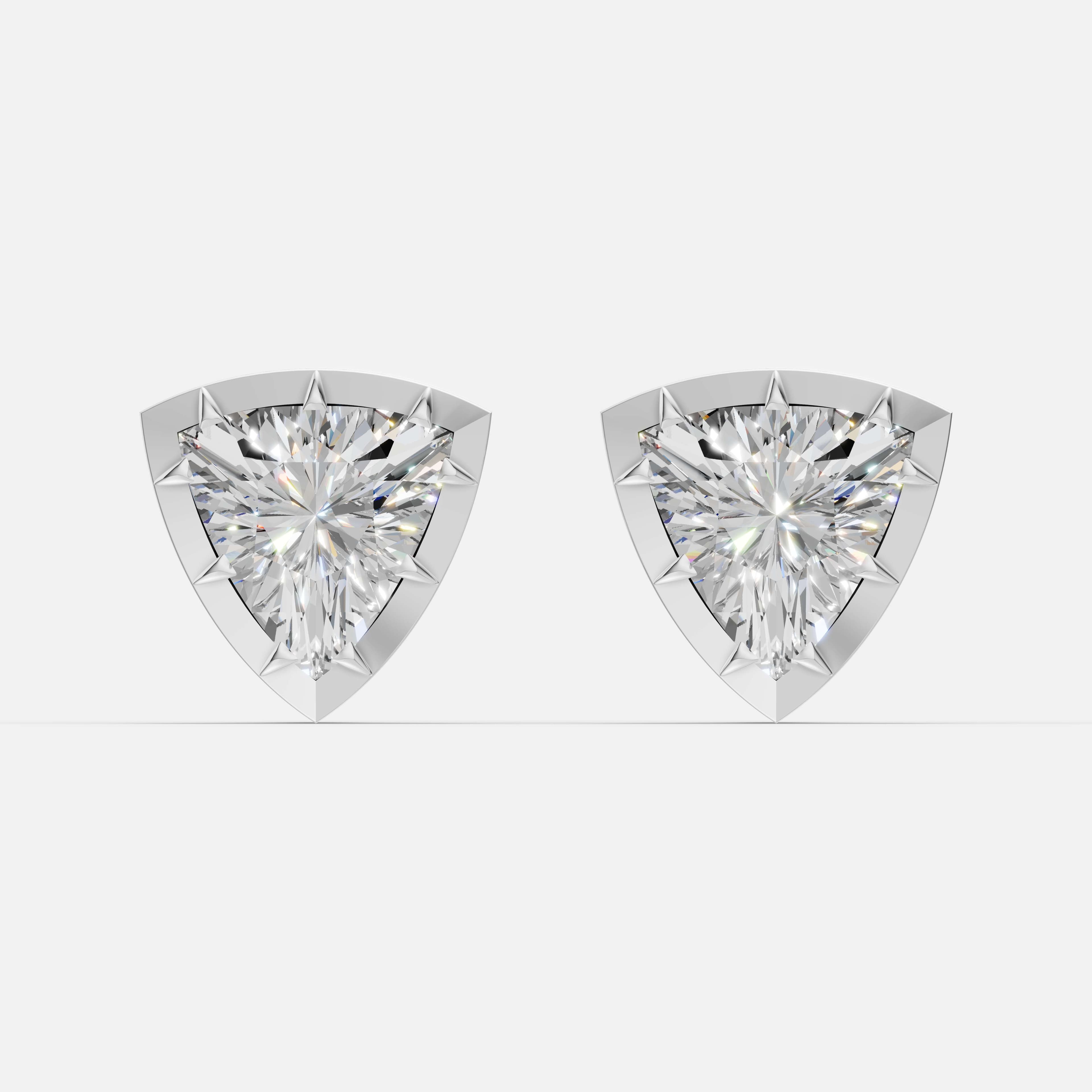 Classic Trillion Diamond Studs - 1