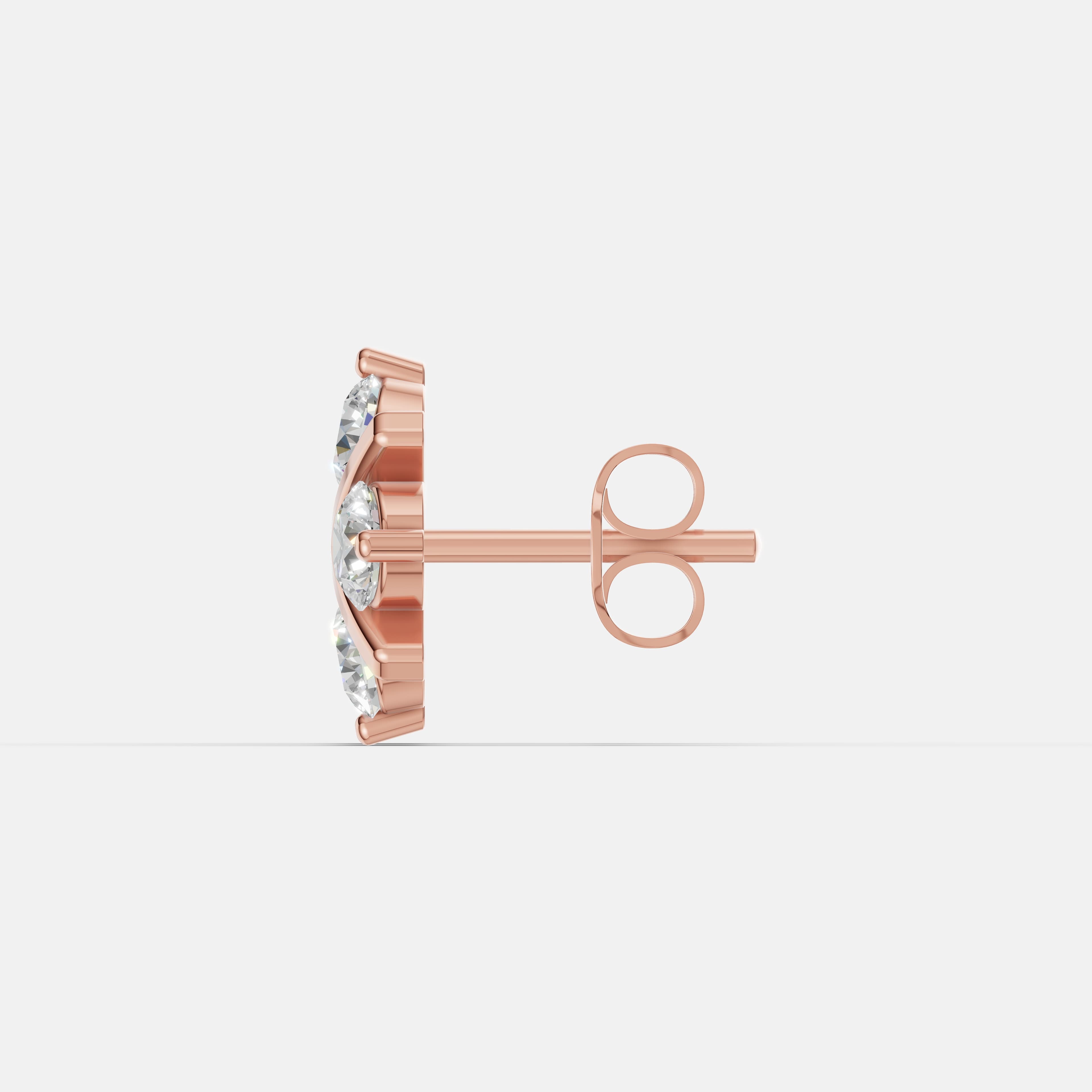 Stellar Cross Diamond Studs - 4