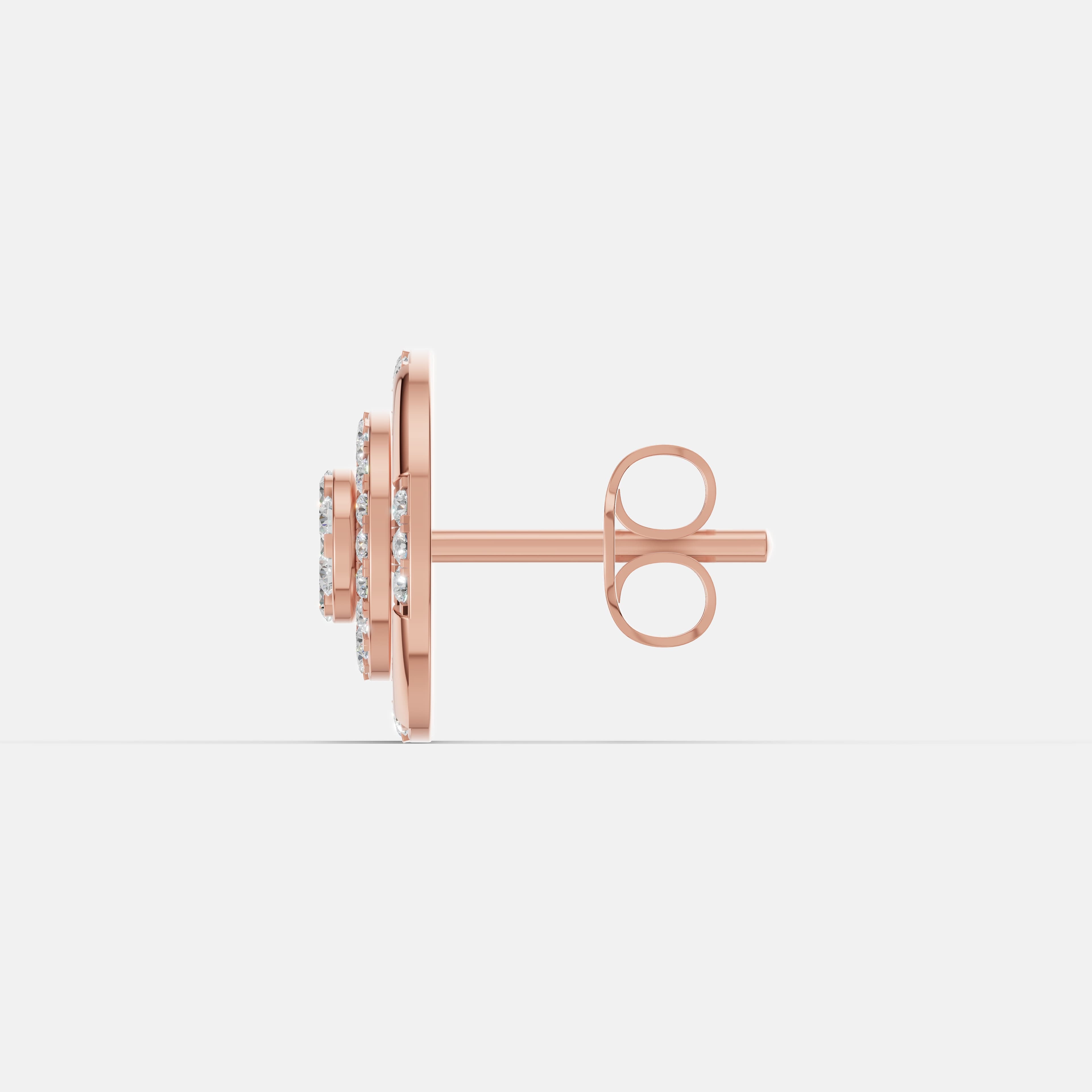 Noor Round Diamond Studs - 4