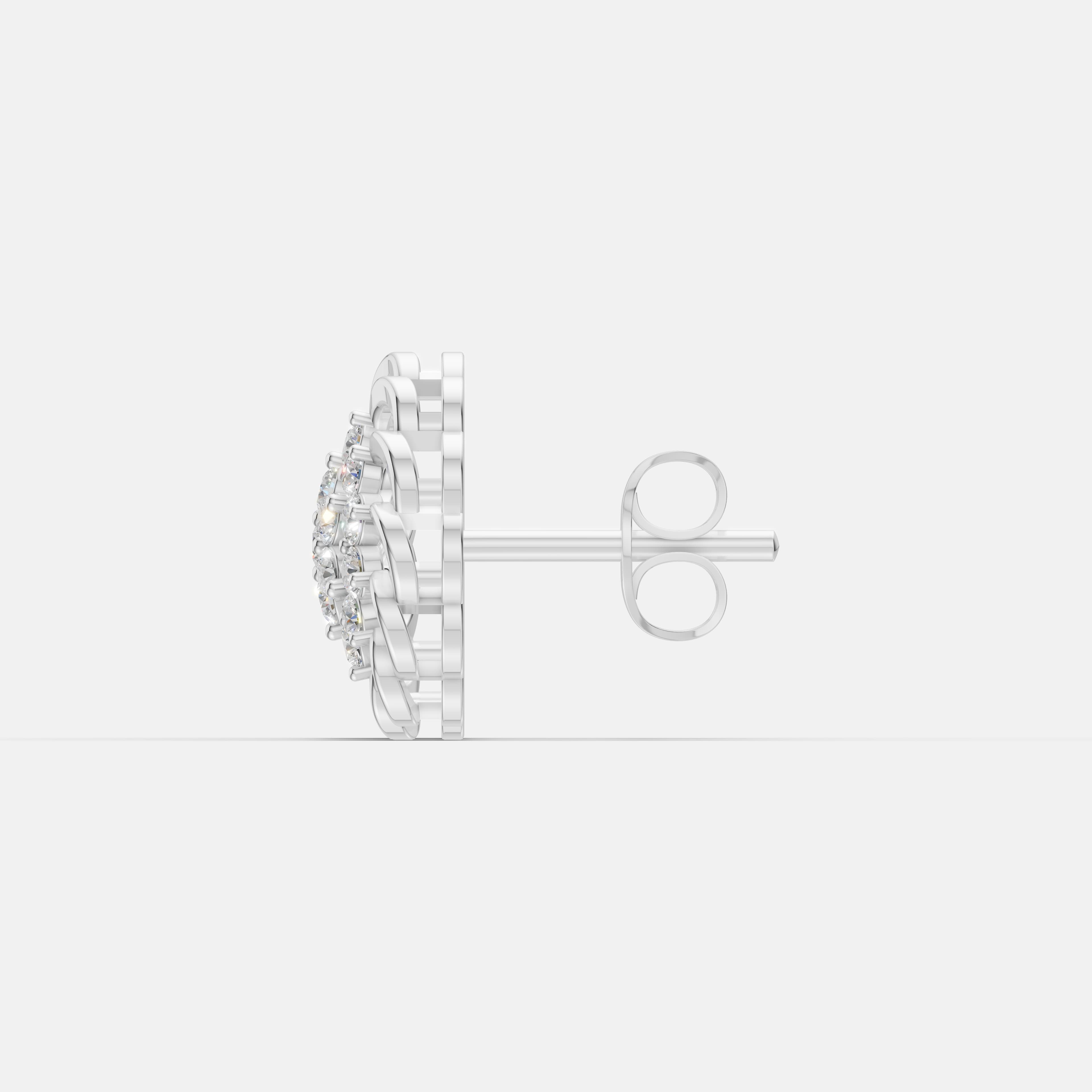 Aurelis Swirl Diamond Studs - 4