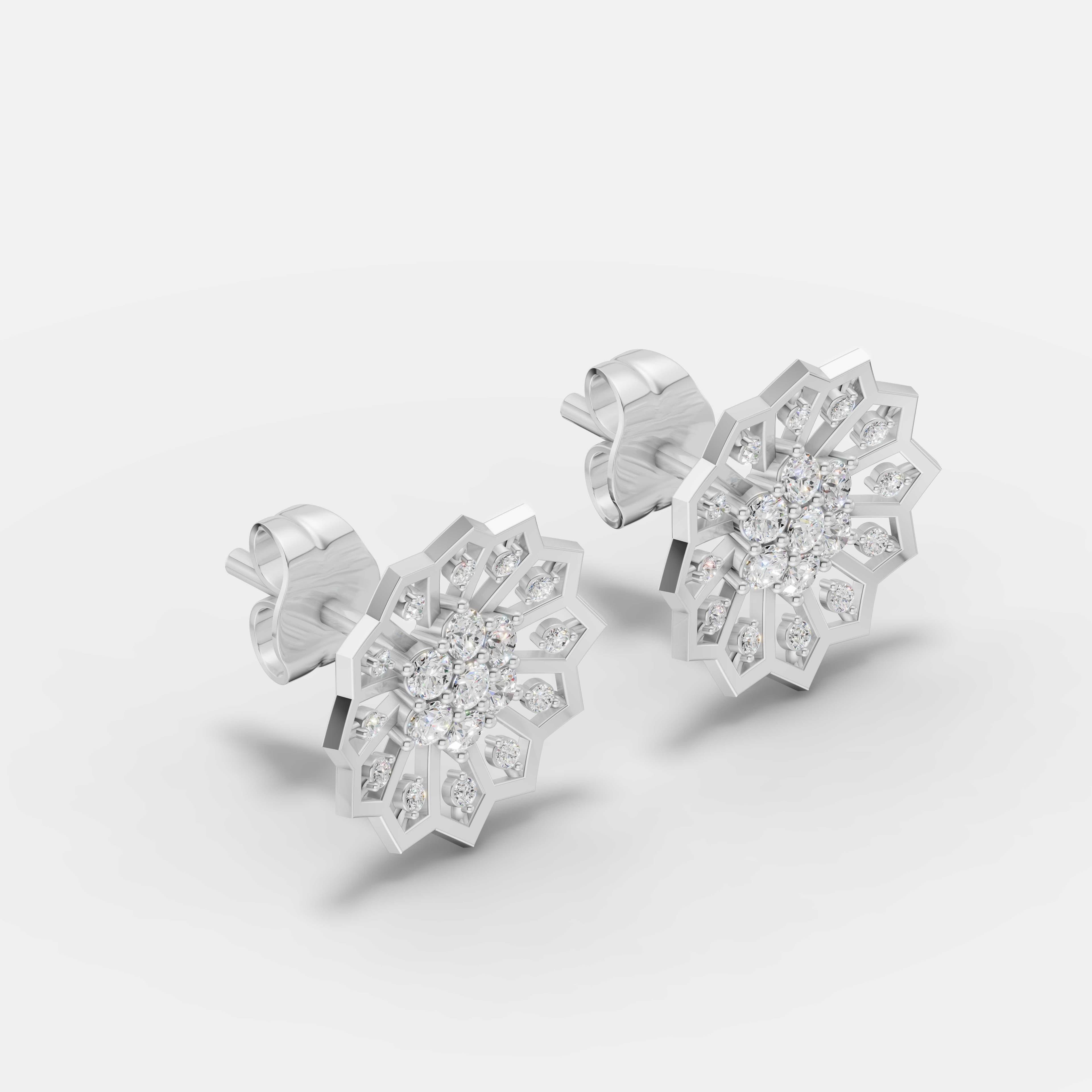 Nova Frame Diamond Studs - 2