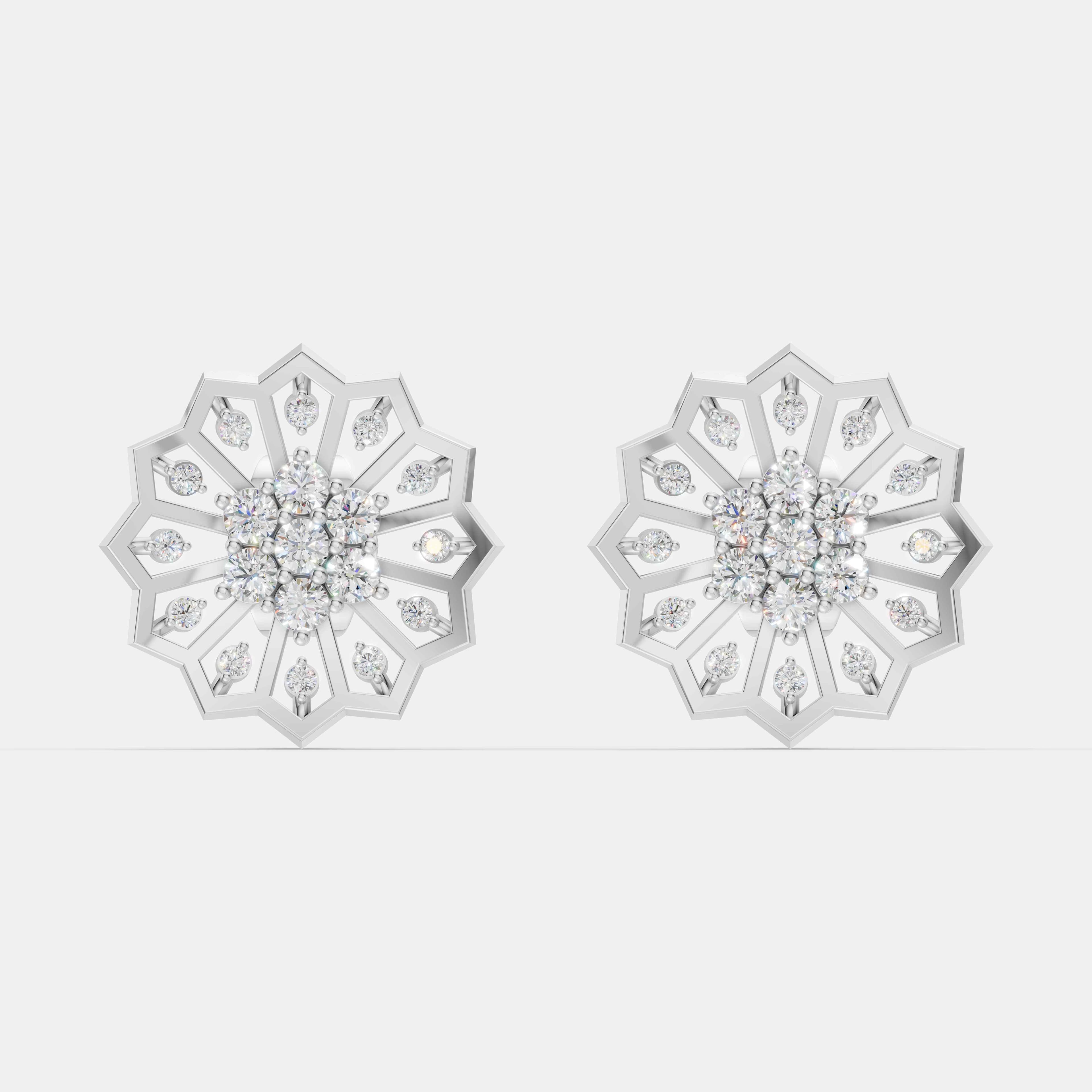 Nova Frame Diamond Studs - 1