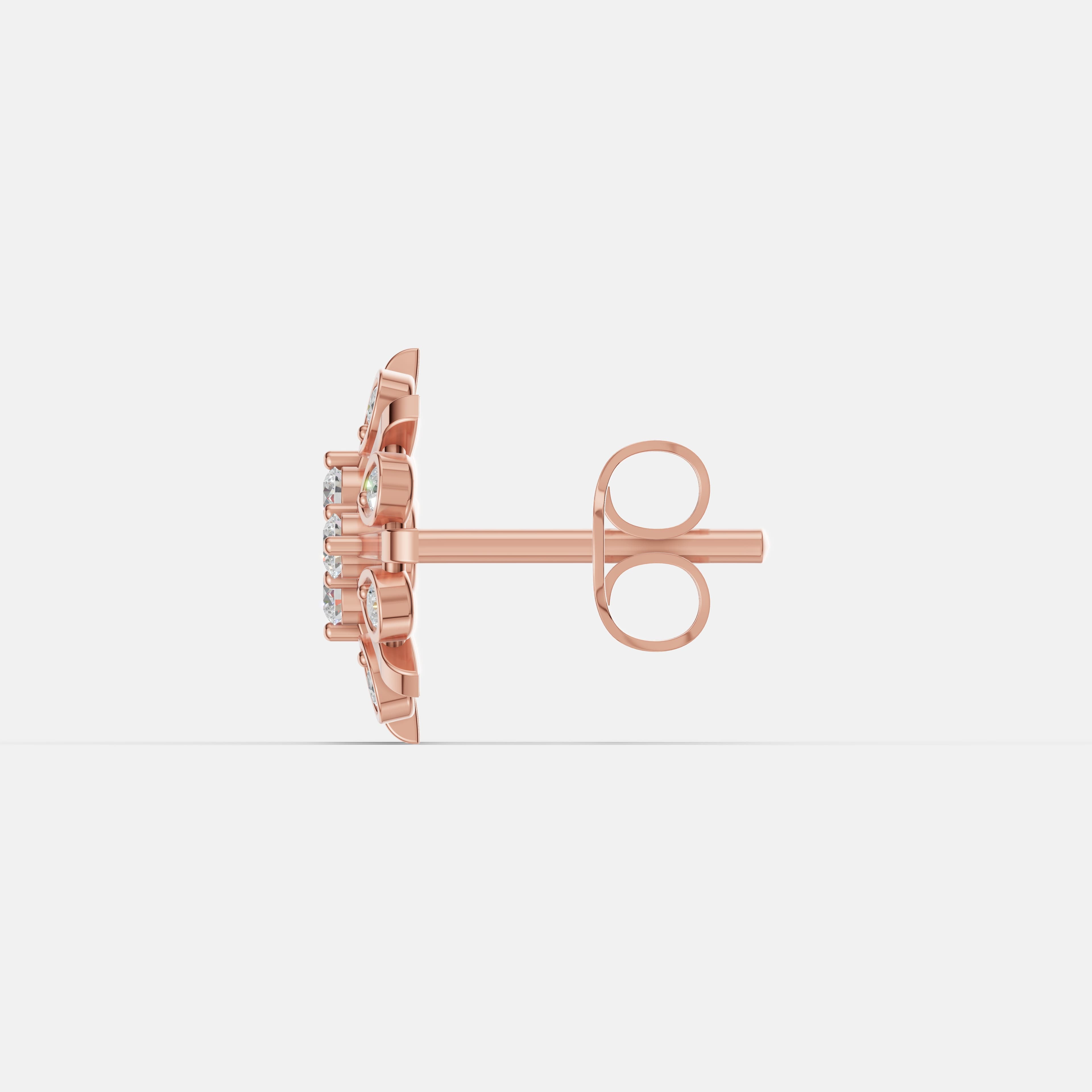 Grand Floral Diamond Studs - 4