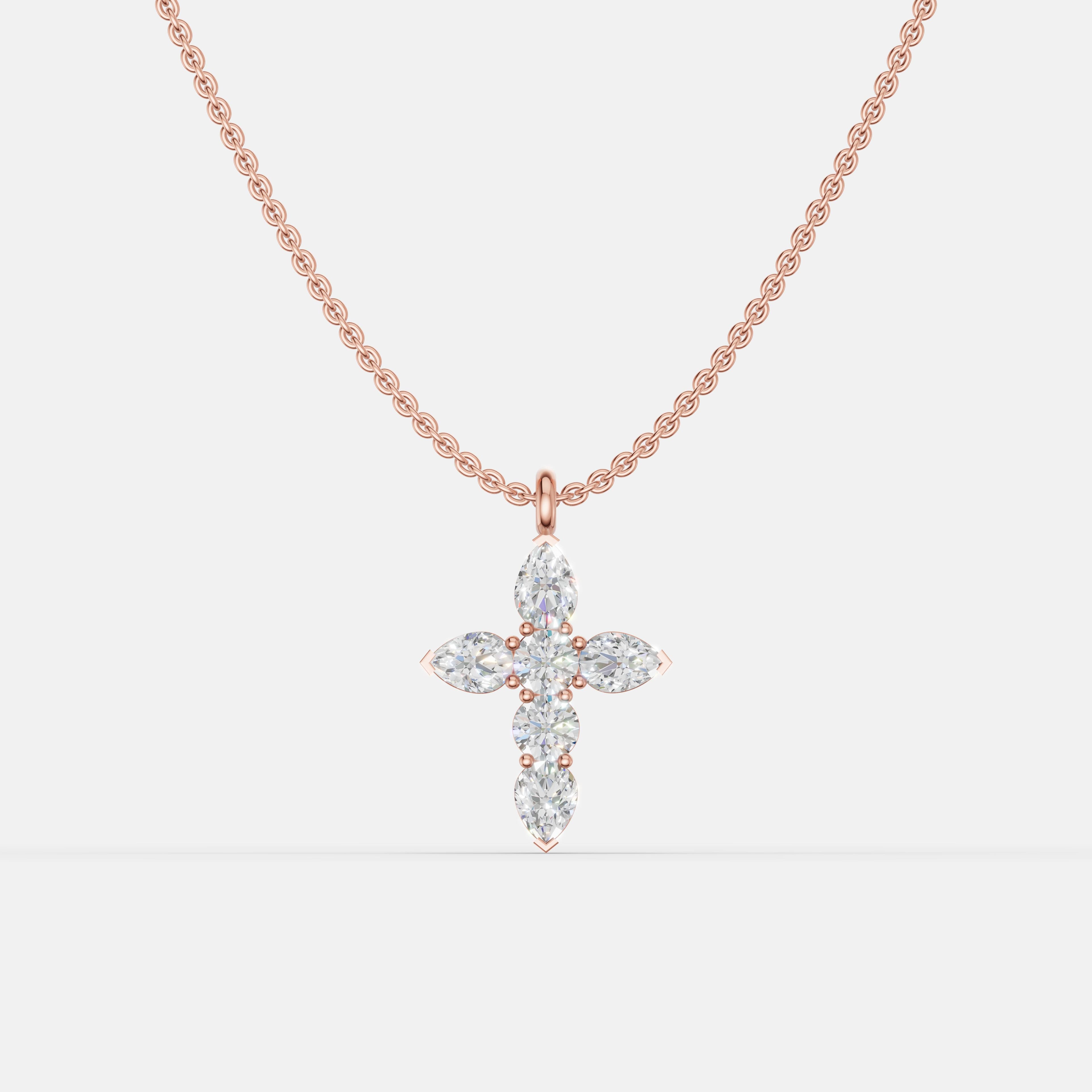 Blessed Cross Diamond Pendant - 1