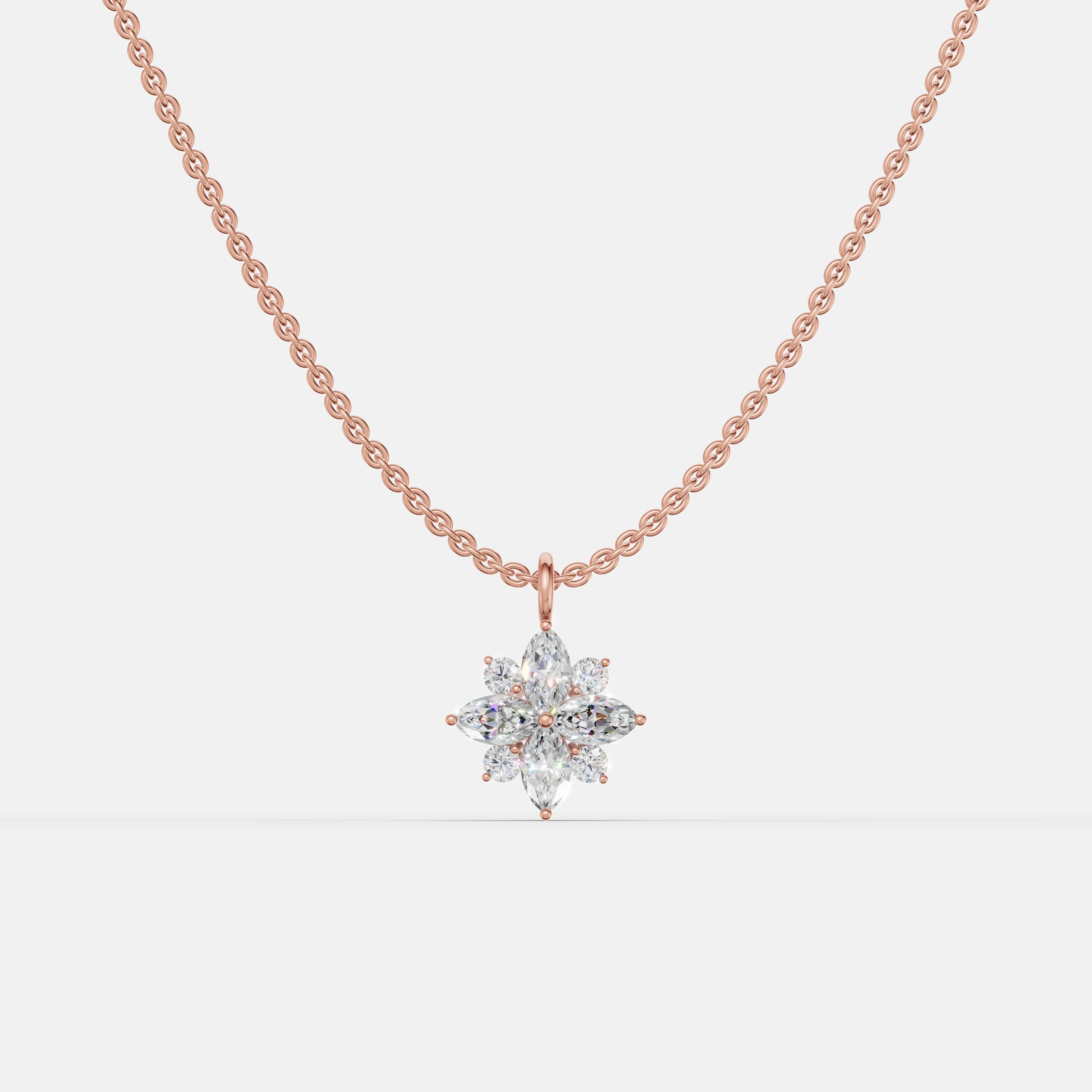 Ruby Flower Necklace - 1