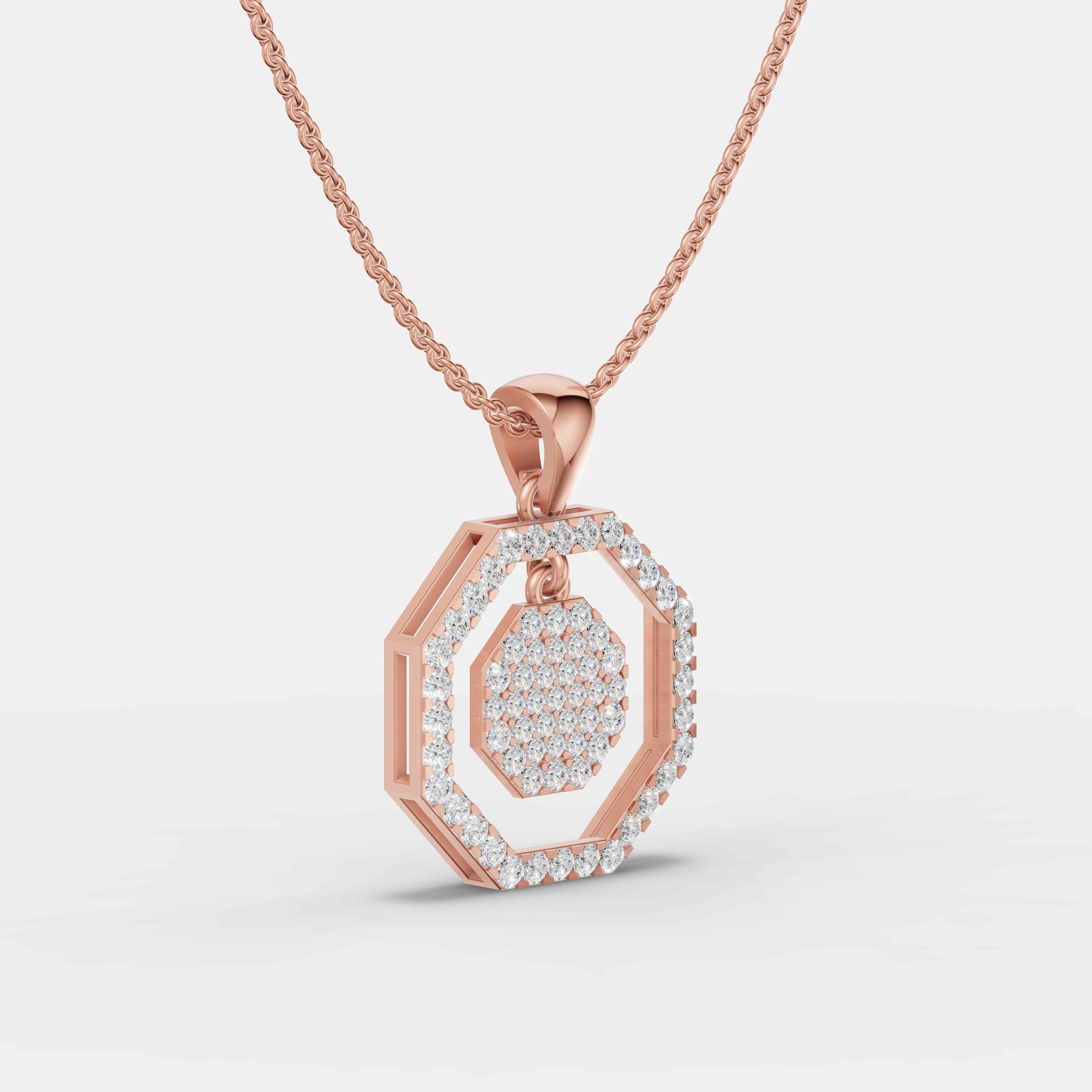 Radiant Octa Diamond Pendant - 2