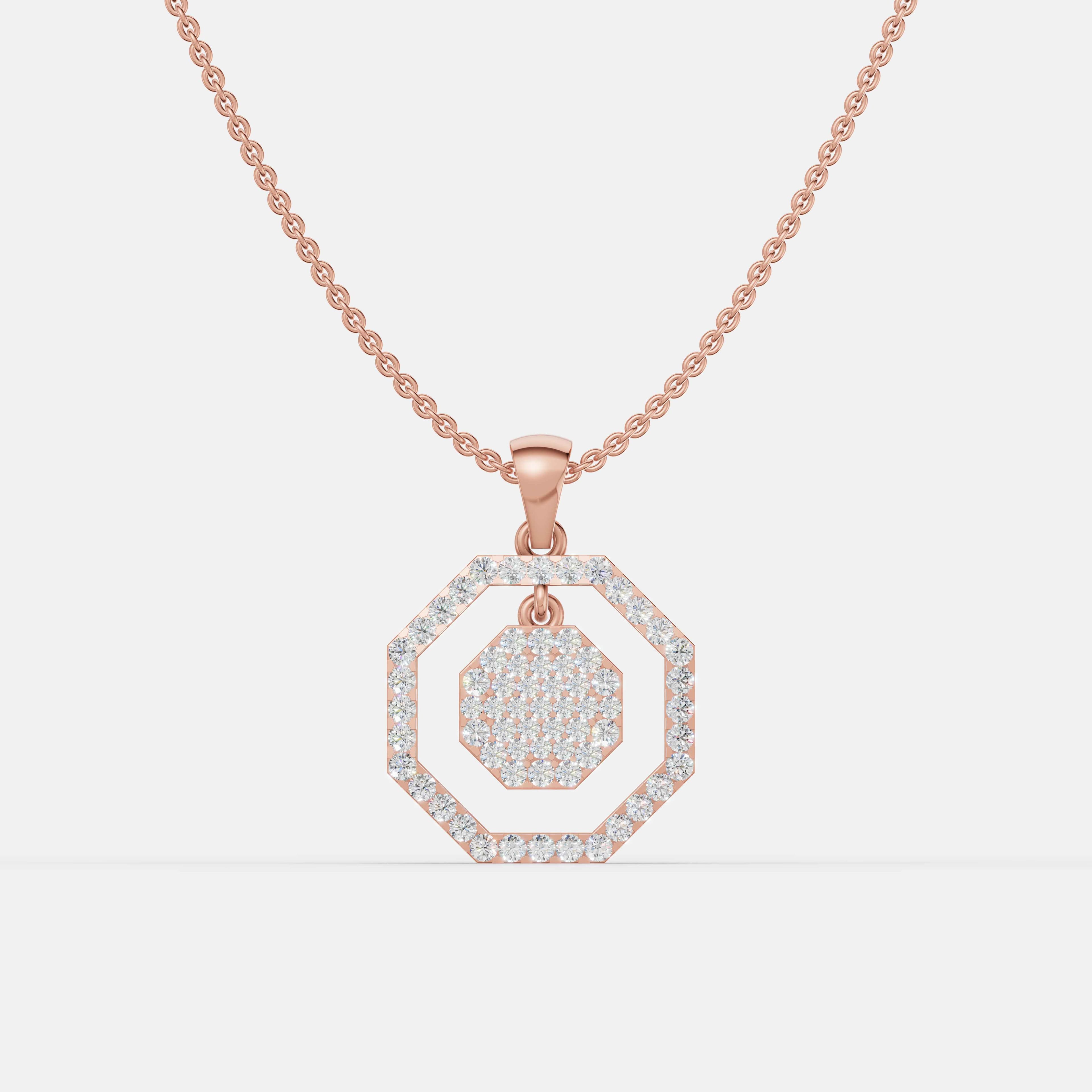 Radiant Octa Diamond Pendant - 1