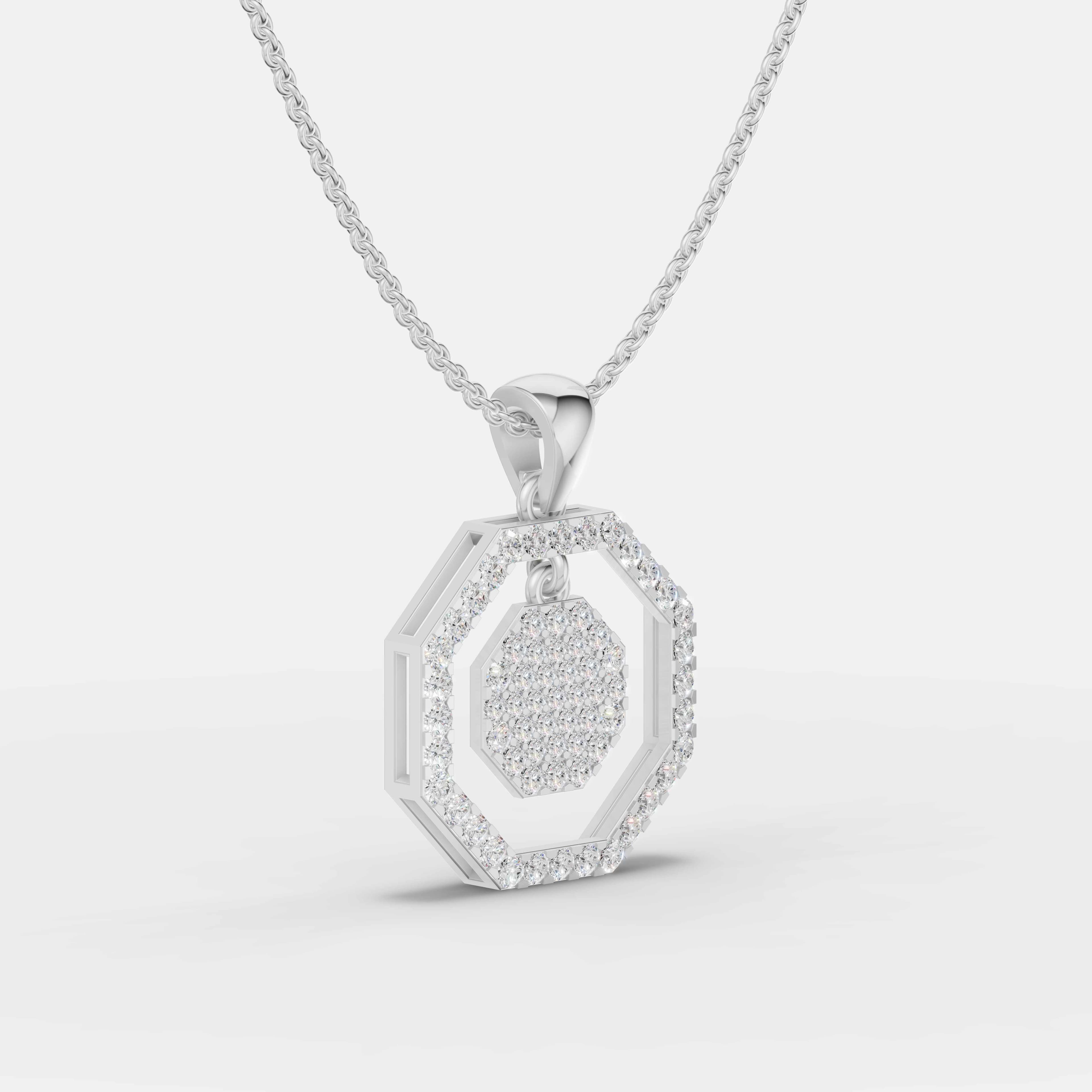Radiant Octa Diamond Pendant - 2